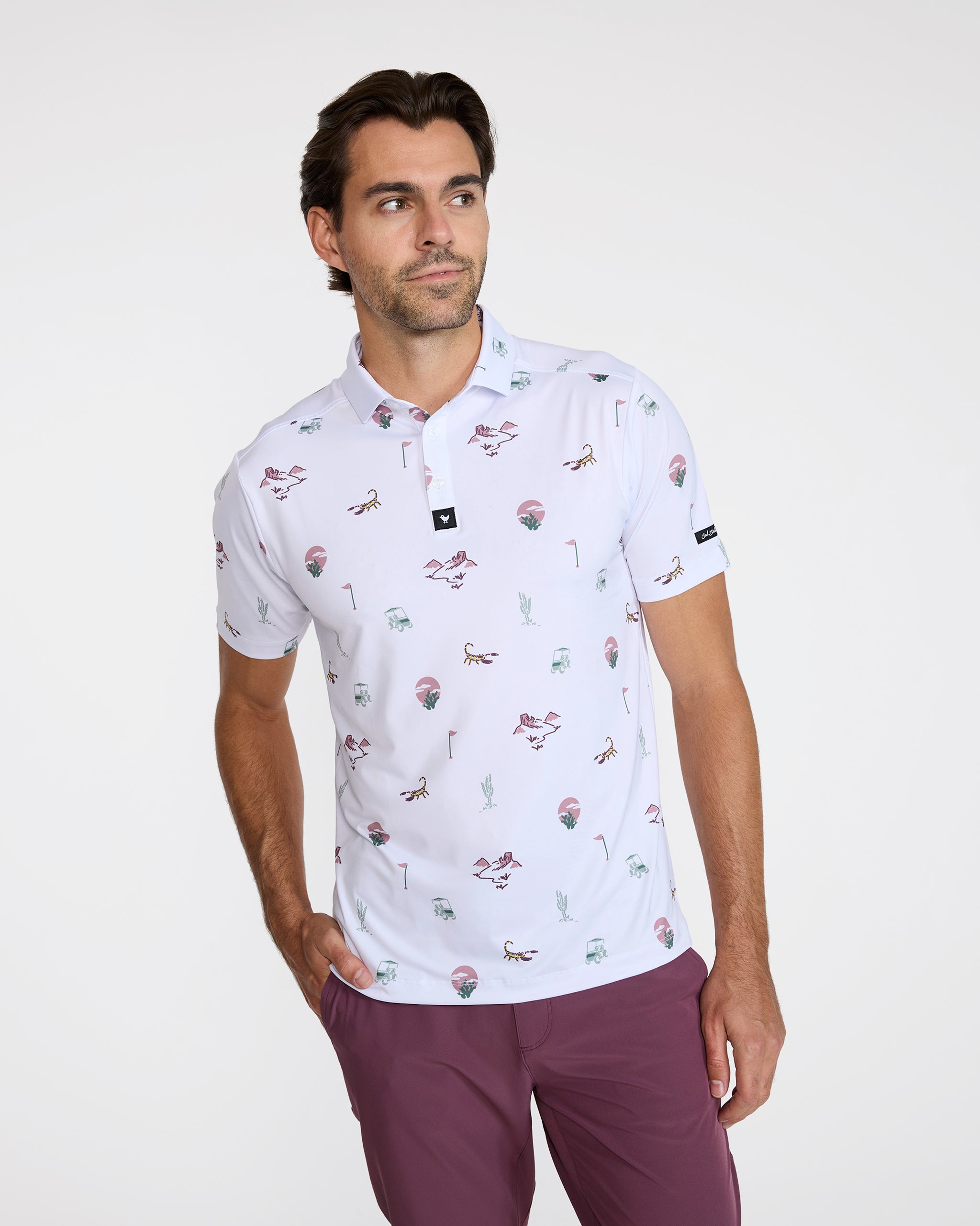 Desert Baddies - Brilliant White-Men's Polo-Bad Birdie