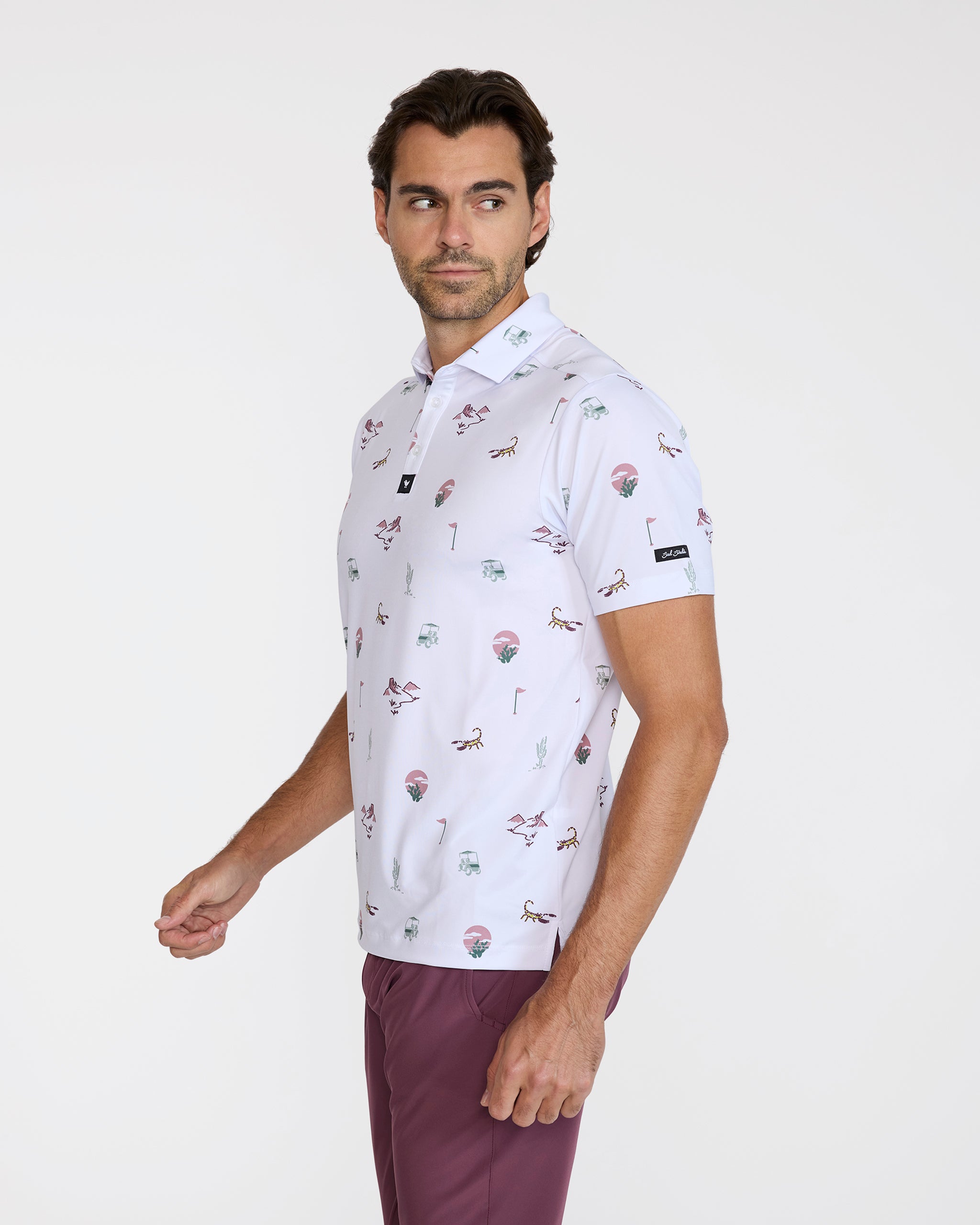 Desert Baddies - Brilliant White-Men's Polo-Bad Birdie