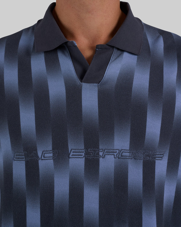 Long Sleeve Polo - Warped Black