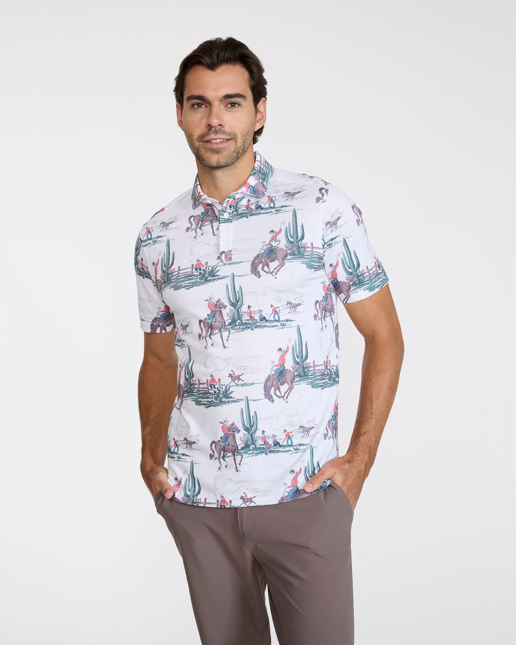 Pique Performance Polo - Dust Devil-Men's Polo-Bad Birdie