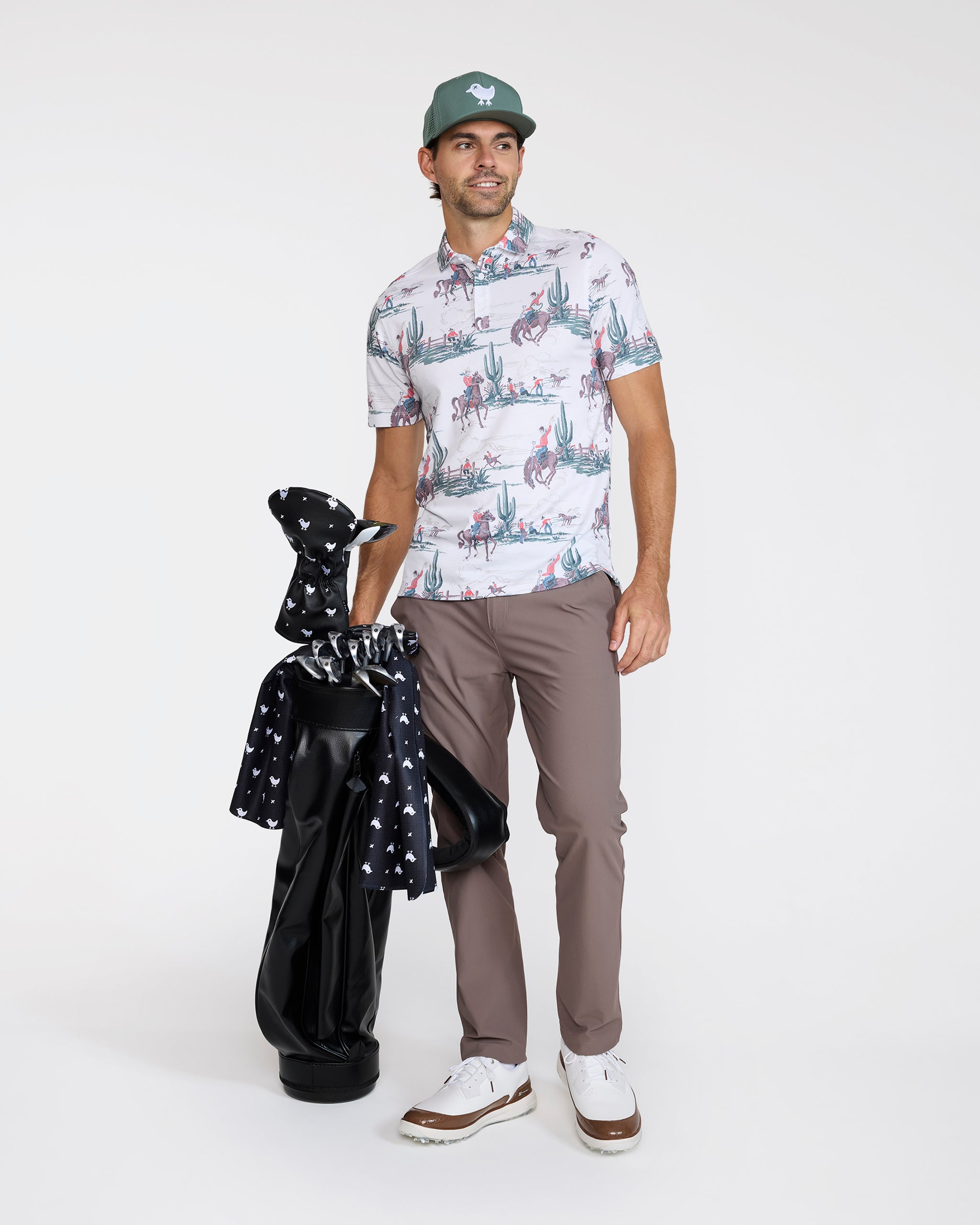 Pique Performance Polo - Dust Devil-Men's Polo-Bad Birdie