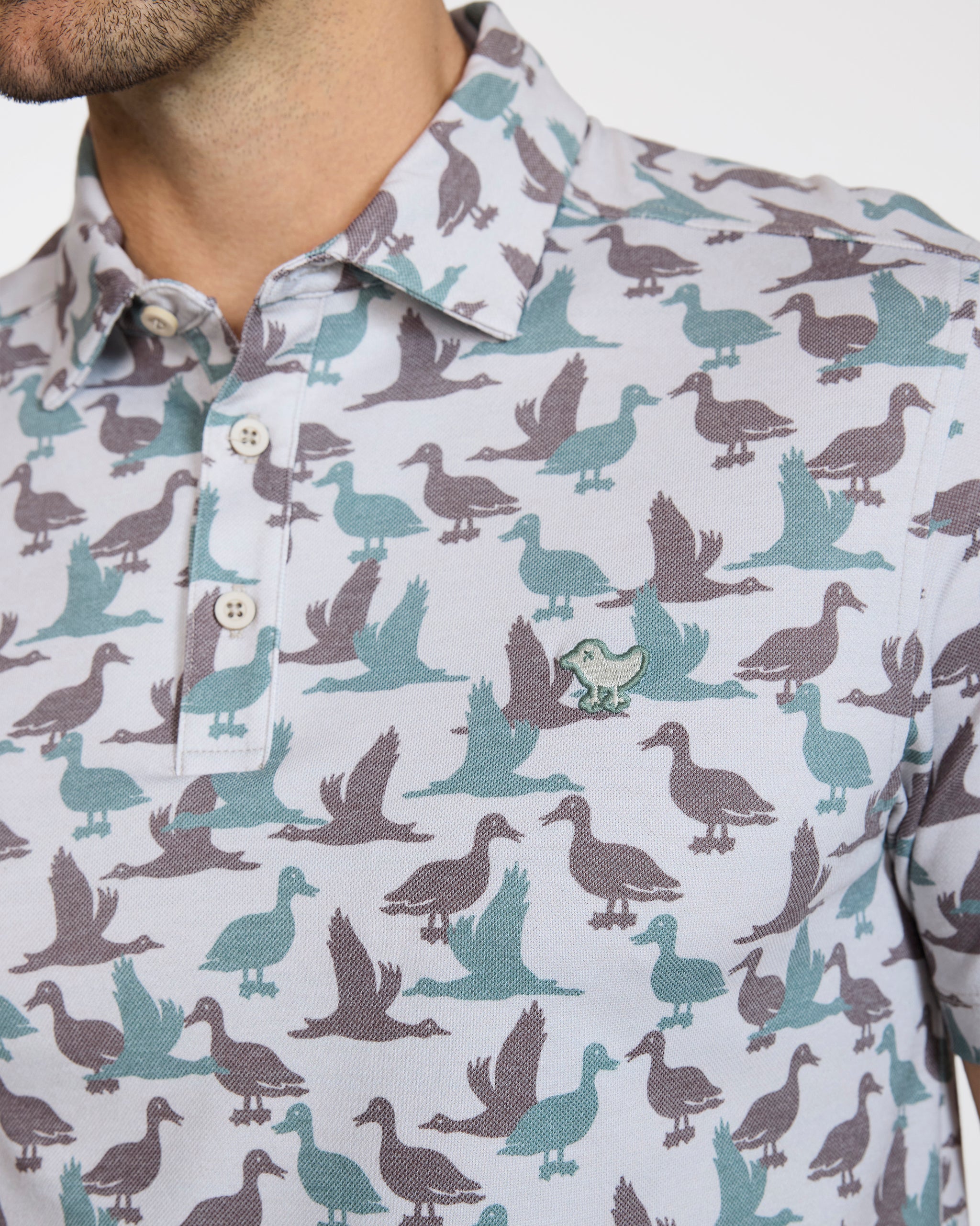 Pique Performance Polo - What The Duck-Men's Polo-Bad Birdie