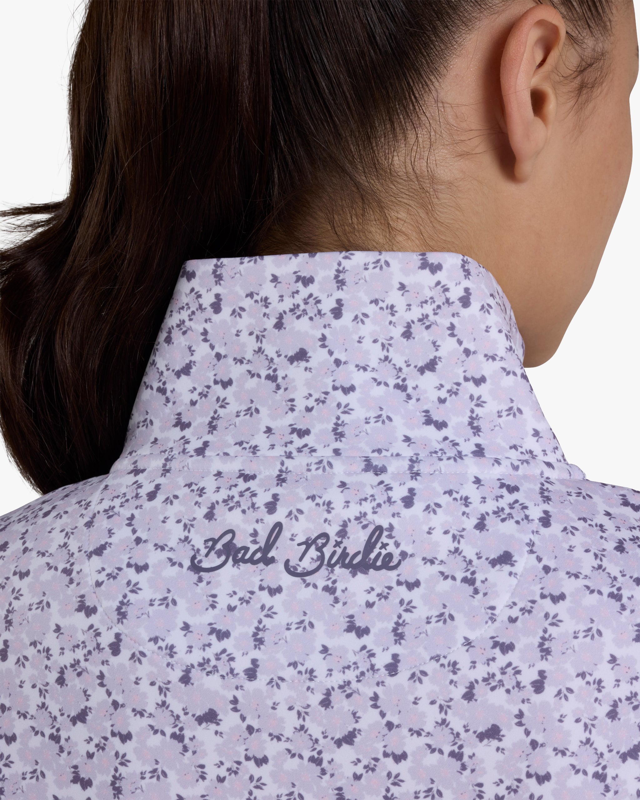 At Ease Quarterzip - Garden Gala - Lavender Blue – Bad Birdie