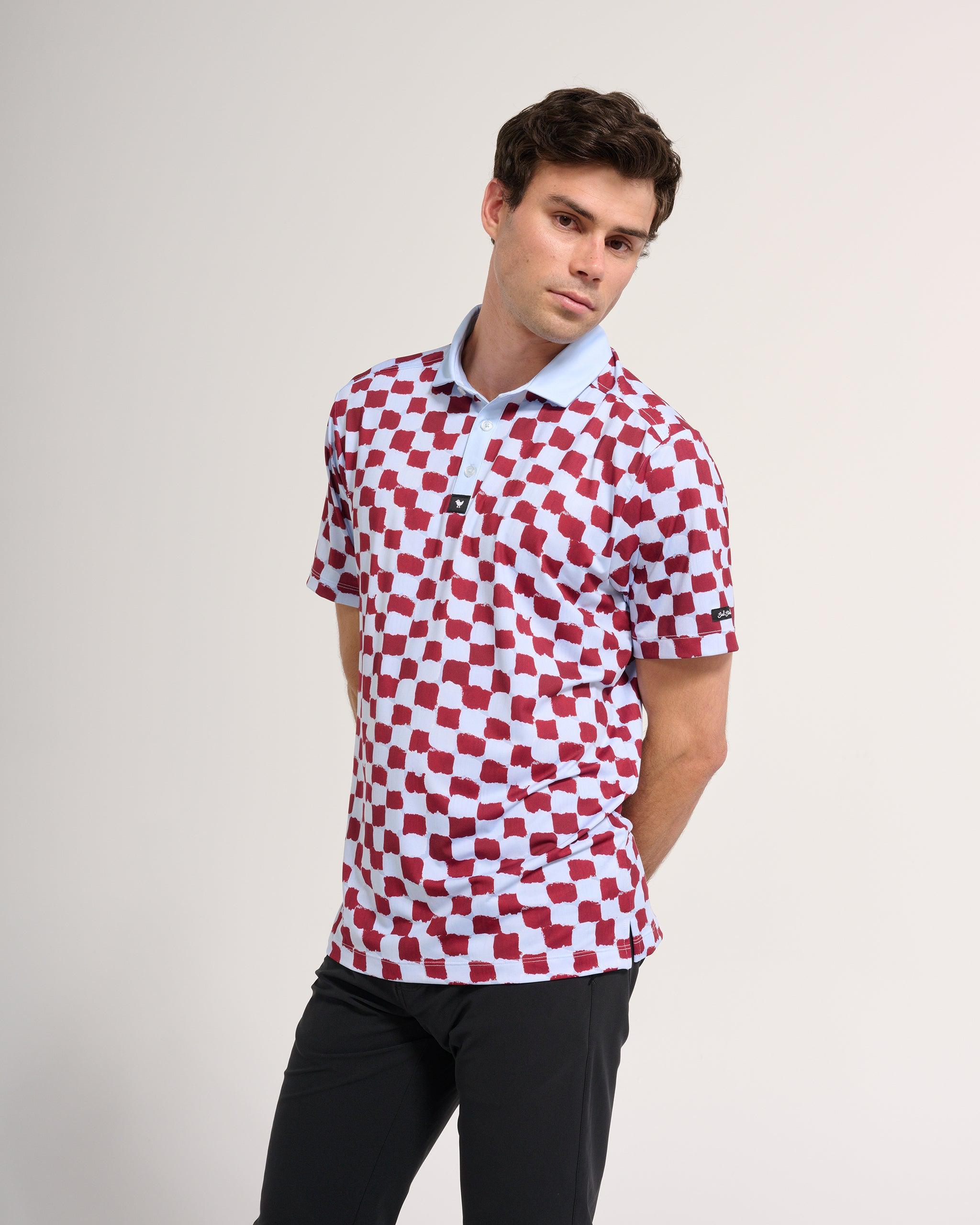 Bad Birdie Golf Men's Check Mate Polo (Medium) | Golf Galaxy