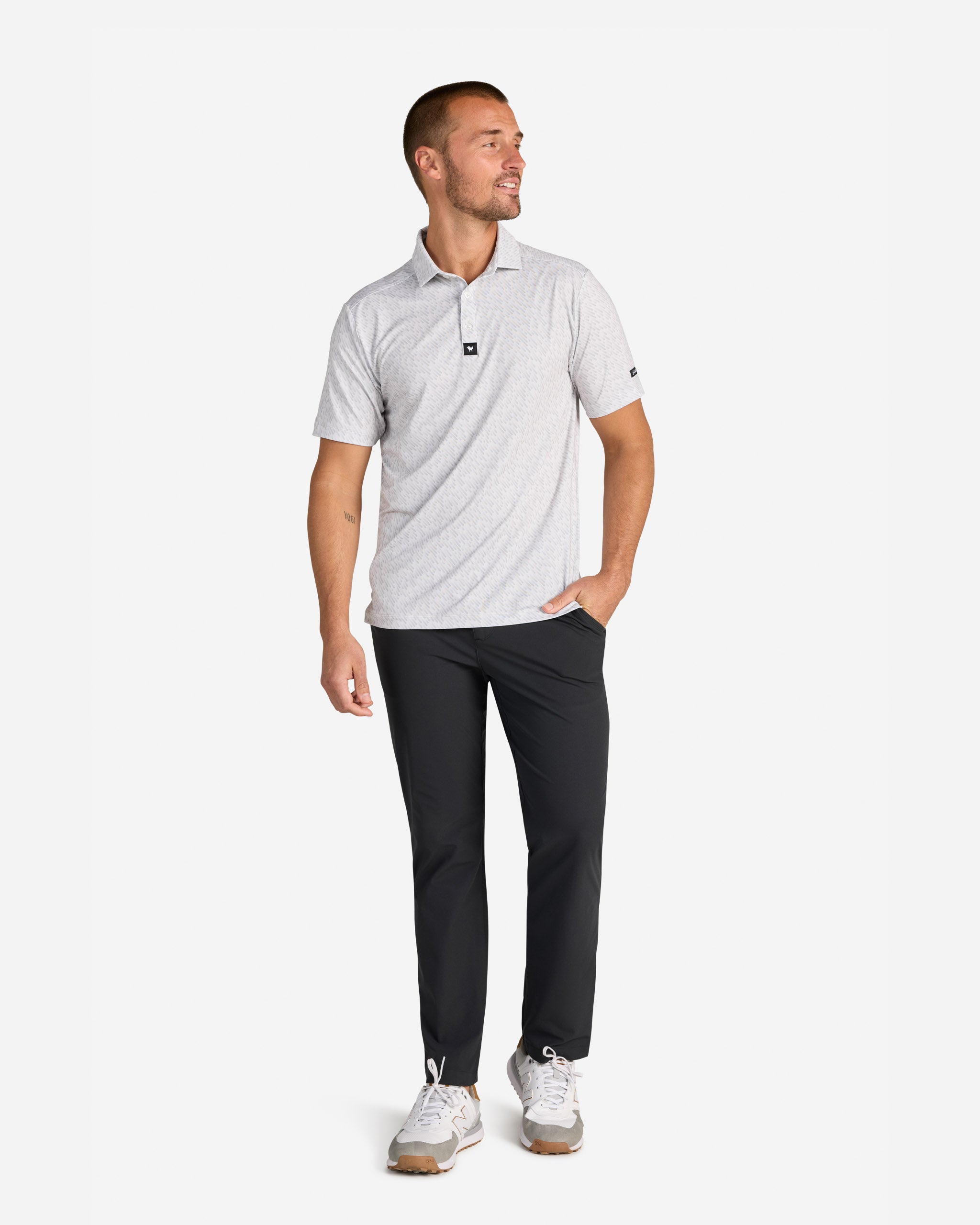 Cosmic Chaos - Grey-Men's Polo-Bad Birdie