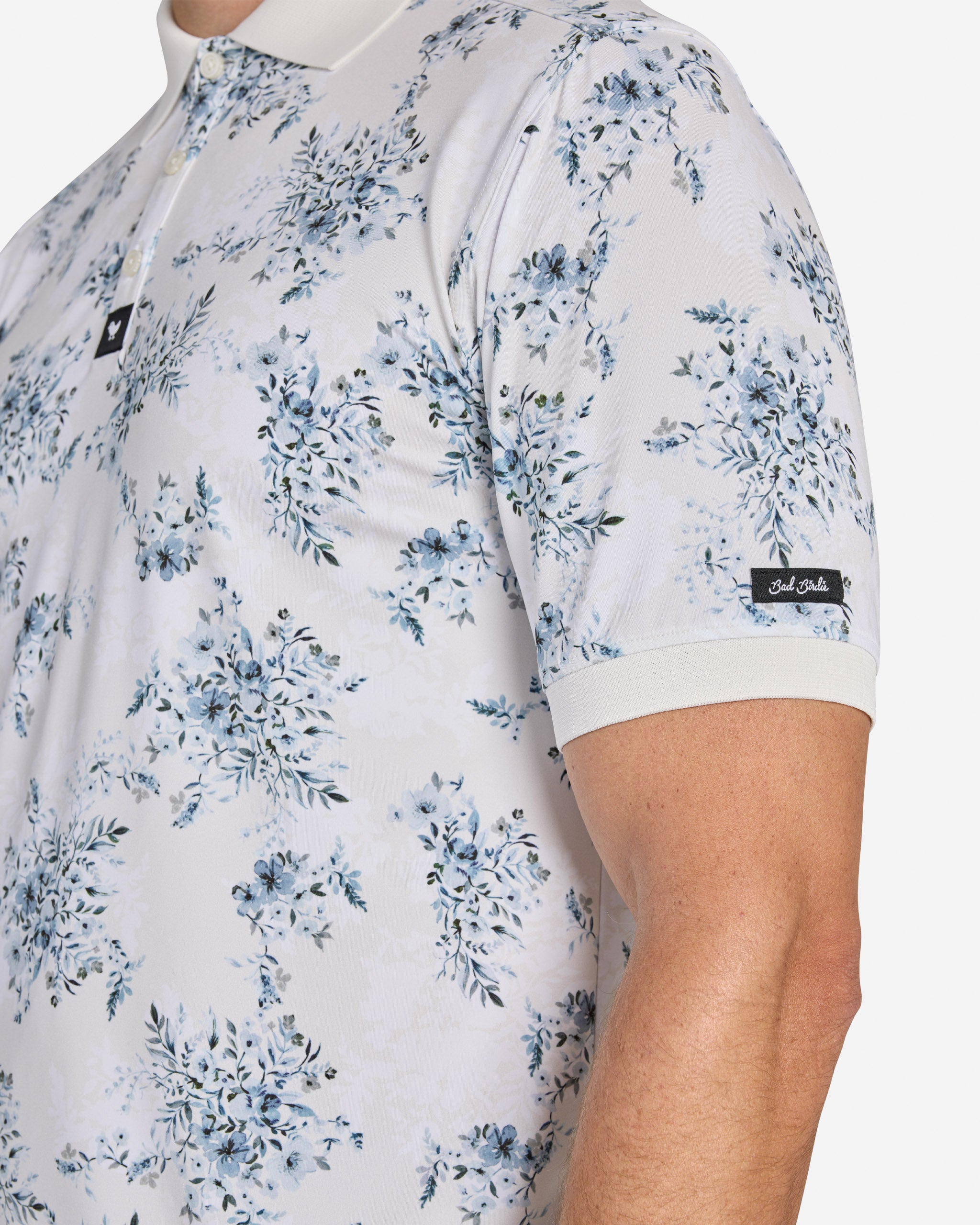 Ridge - Moonlit Bloom-Men's Polo-Bad Birdie