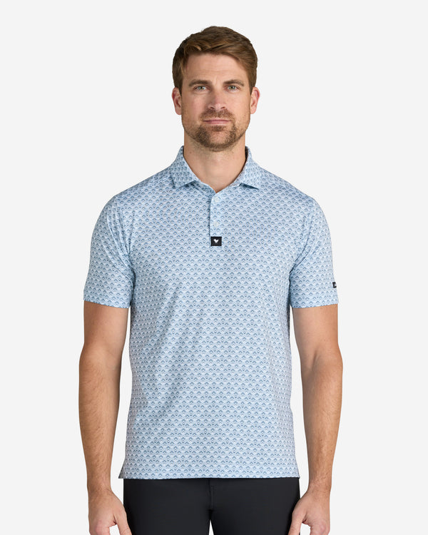 Geo Frost - Blue-Men's Polo-Bad Birdie