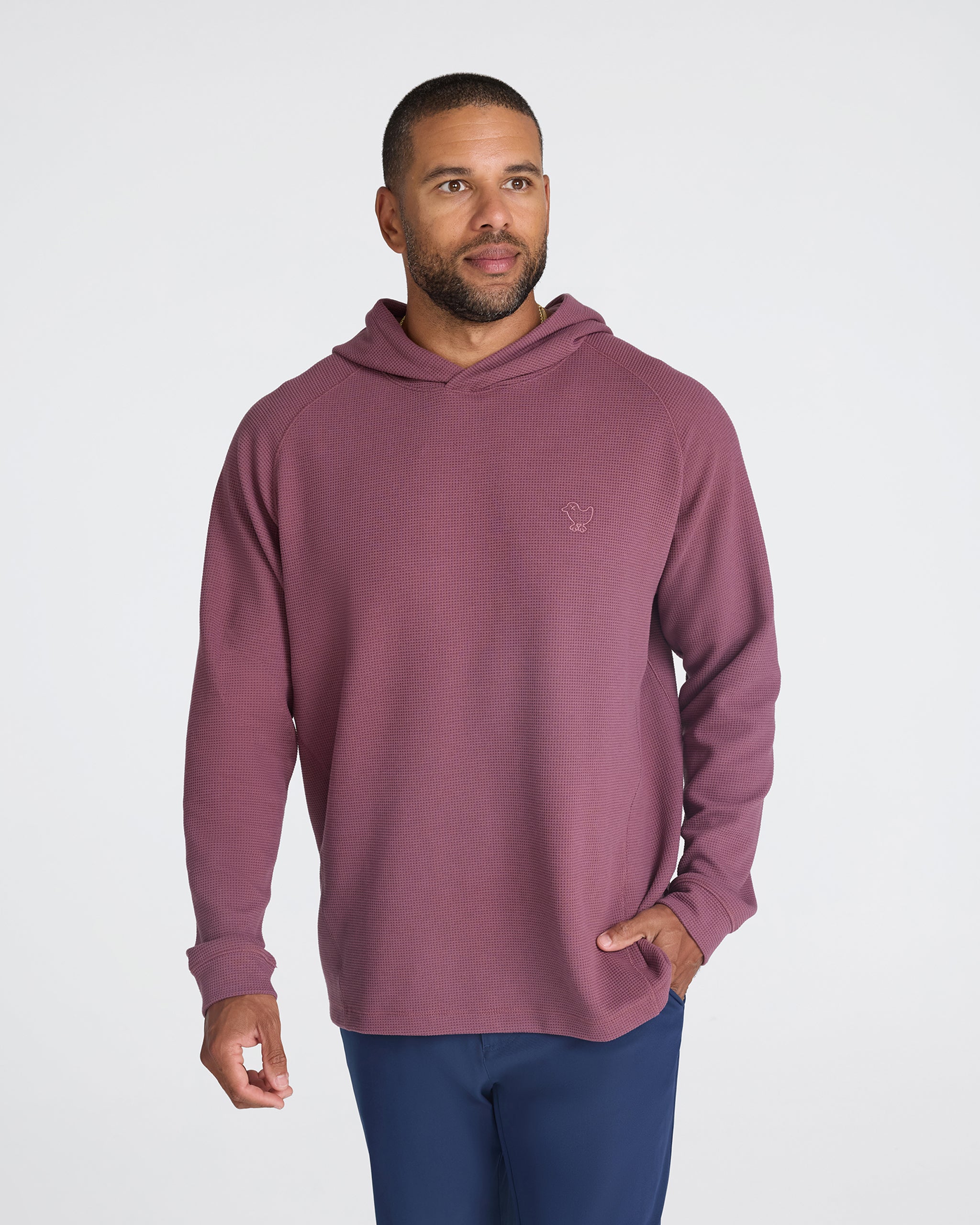 Waffle Hoodie - Plum Wine-Hoodie-Bad Birdie