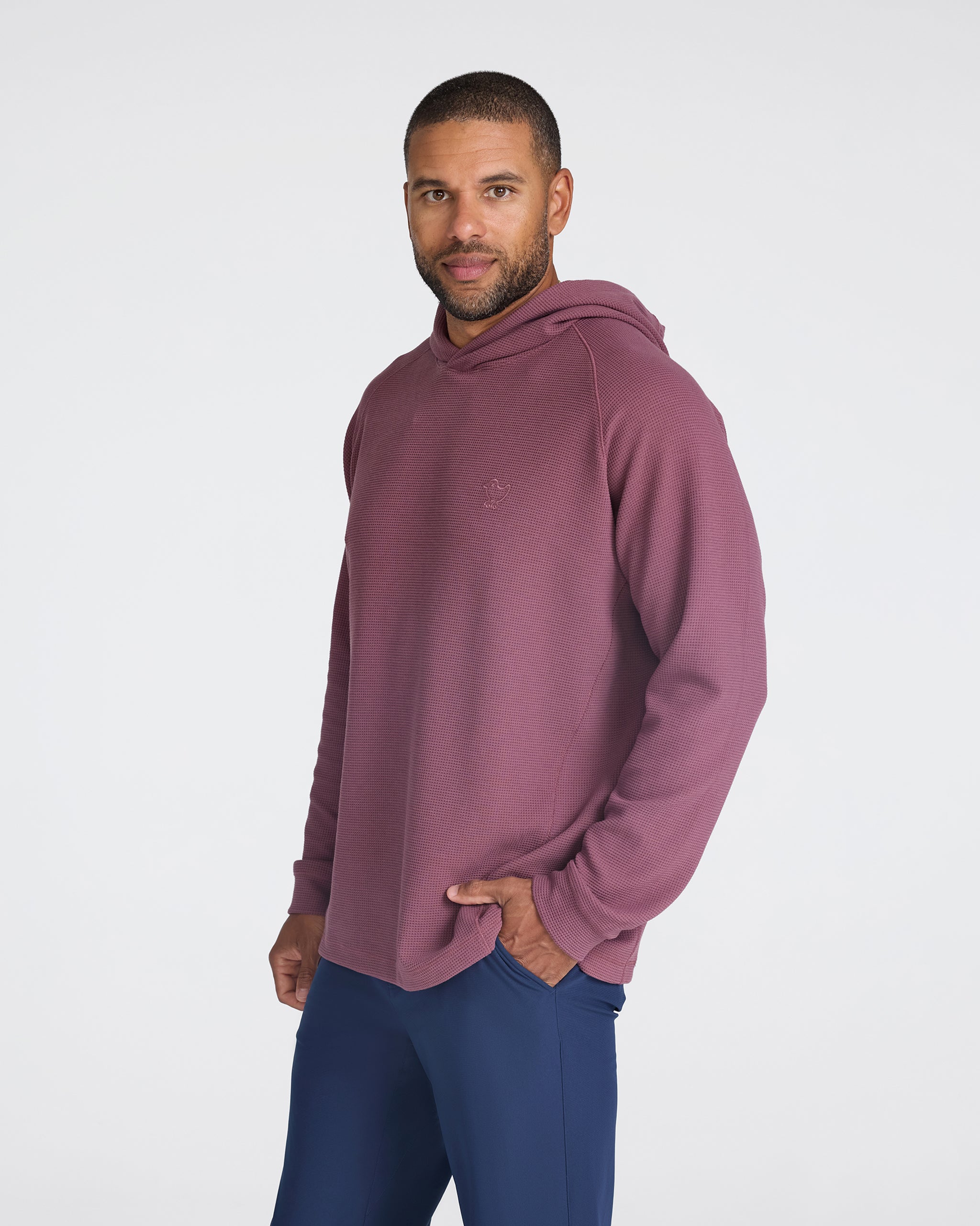 Waffle Hoodie - Plum Wine-Hoodie-Bad Birdie