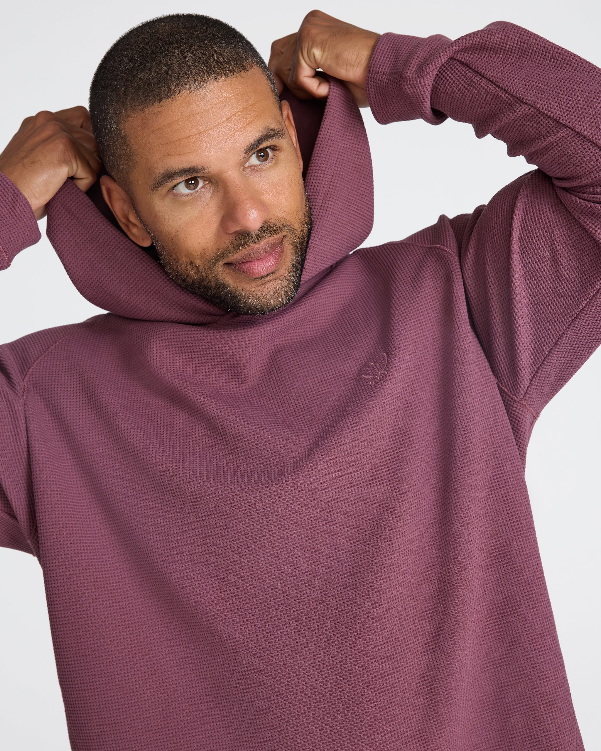 Waffle Hoodie - Plum Wine-Hoodie-Bad Birdie