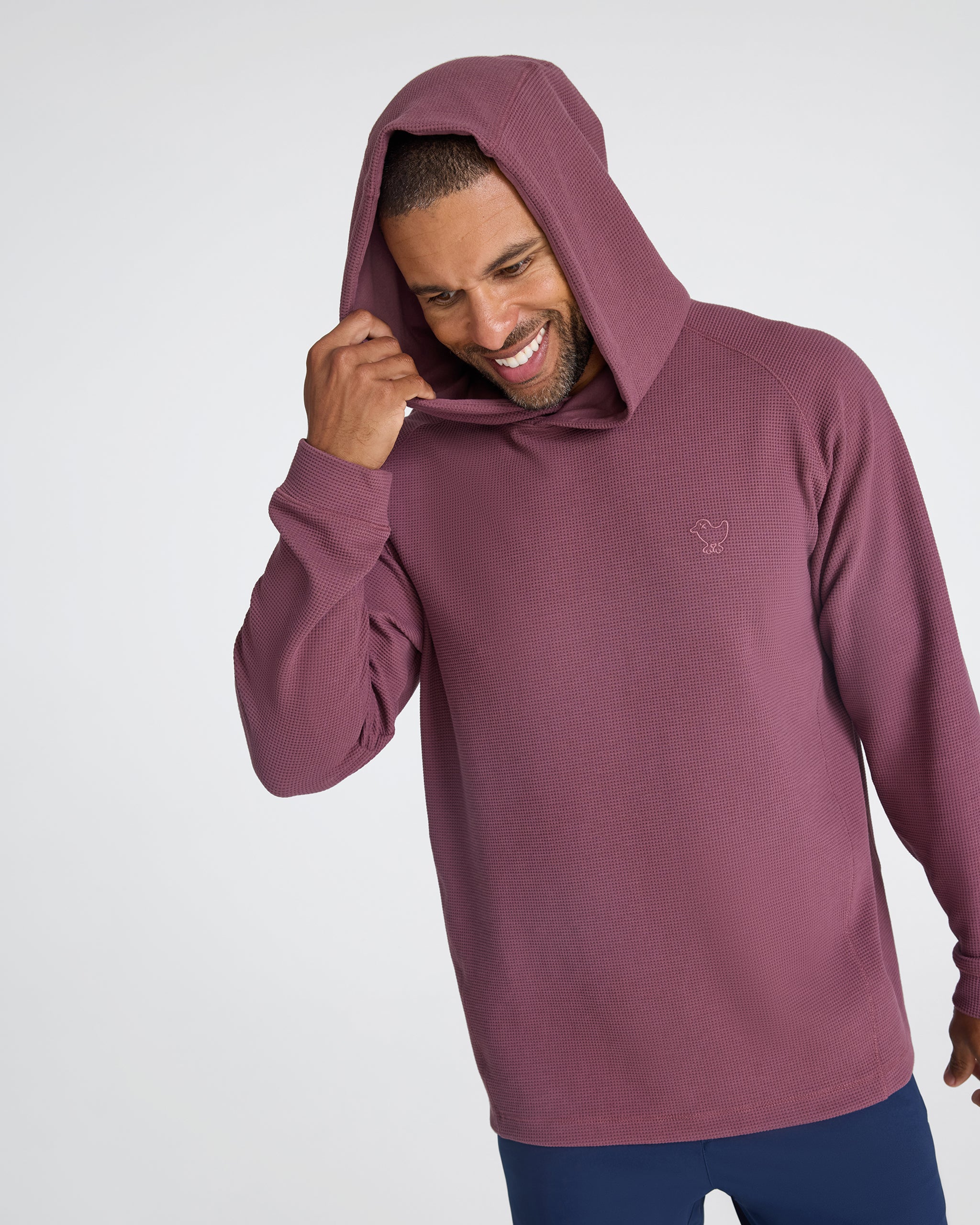 Waffle Hoodie - Plum Wine-Hoodie-Bad Birdie