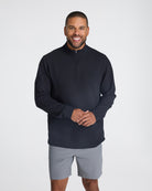 Waffle Quarterzip - Black-Quarterzip-Bad Birdie