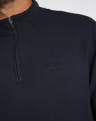 Waffle Quarterzip - Black-Quarterzip-Bad Birdie