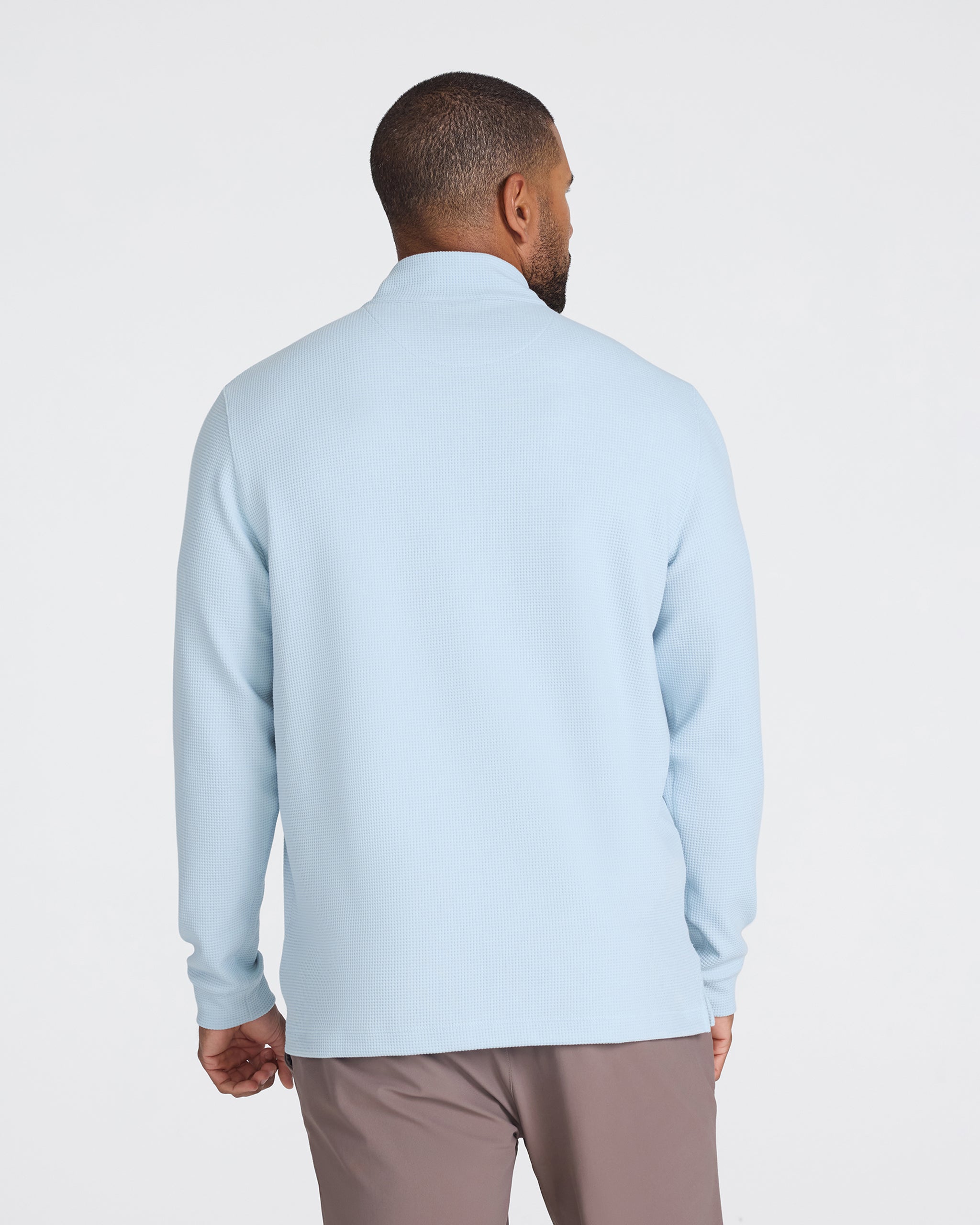 Waffle Quarterzip - Baby Blue-Quarterzip-Bad Birdie