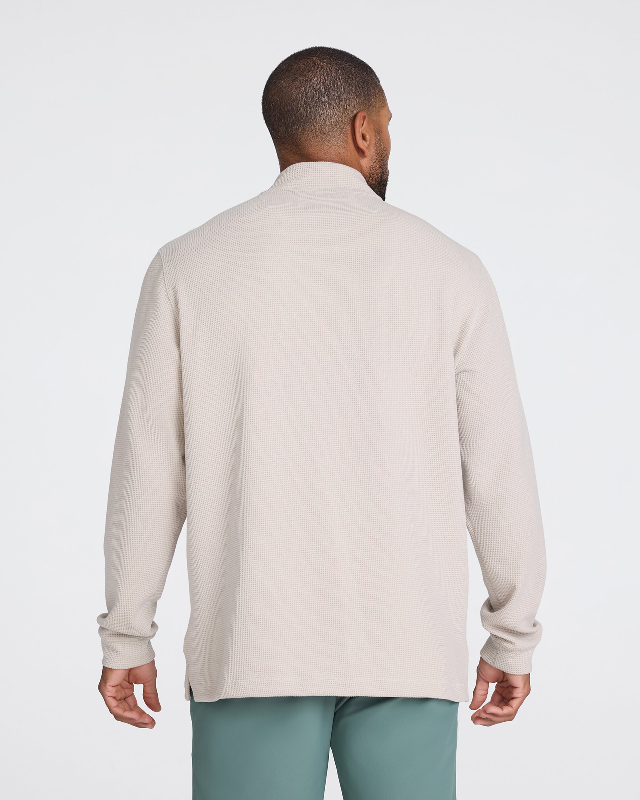 Waffle Quarterzip - Dove-Quarterzip-Bad Birdie