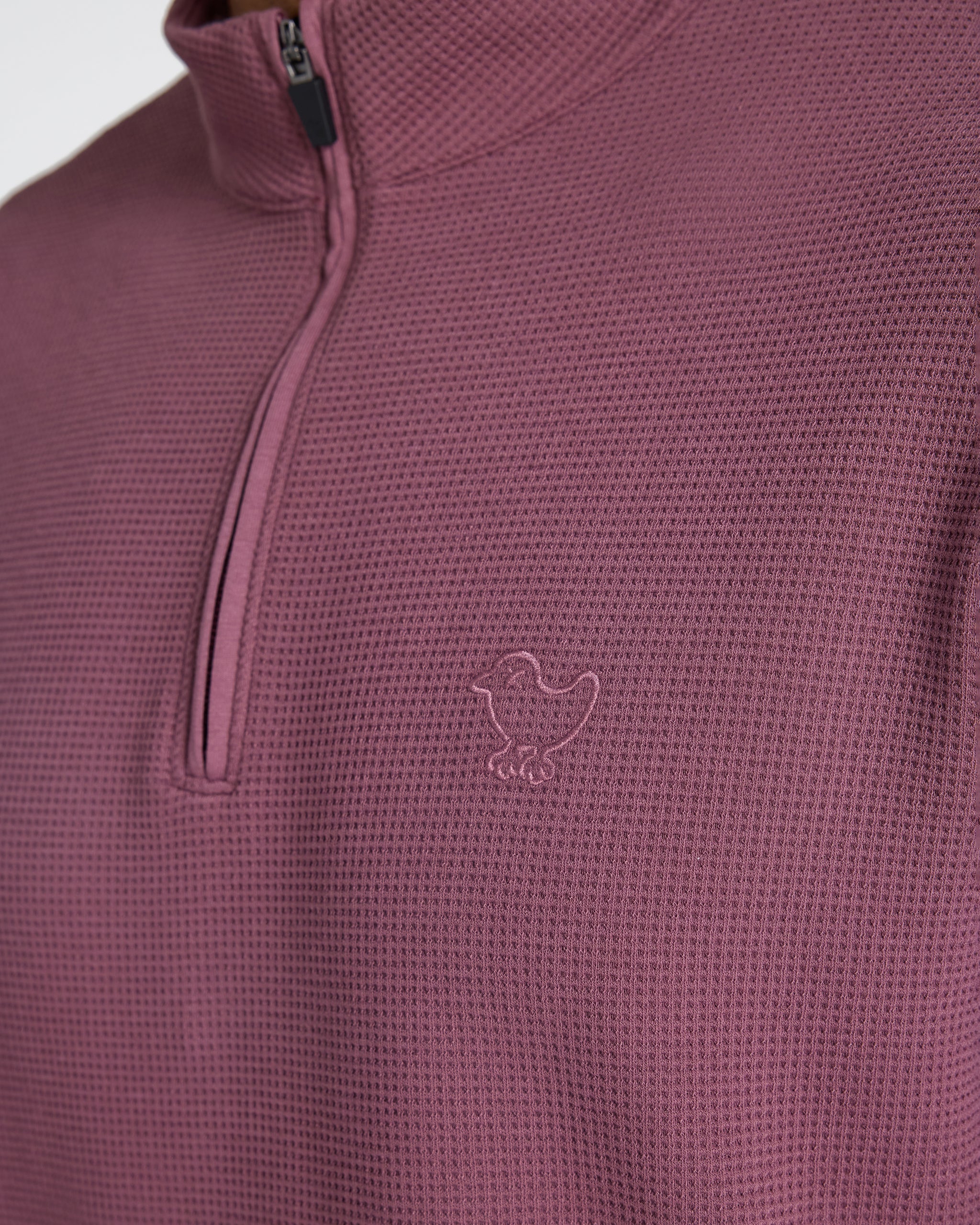 Waffle Quarterzip - Plum Wine-Quarterzip-Bad Birdie