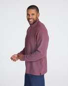 Waffle Quarterzip - Plum Wine-Quarterzip-Bad Birdie