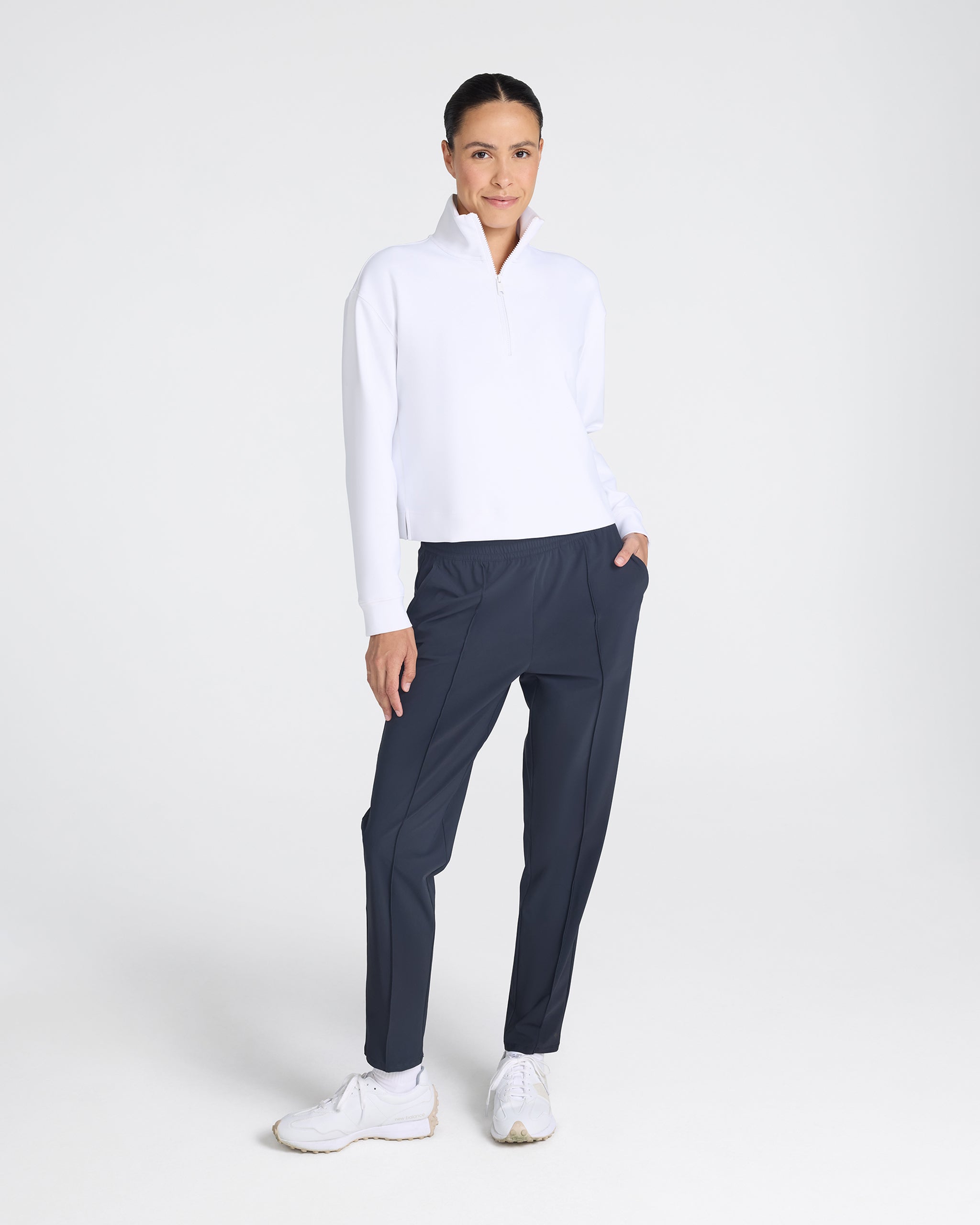 At Ease Quarterzip - White – Bad Birdie