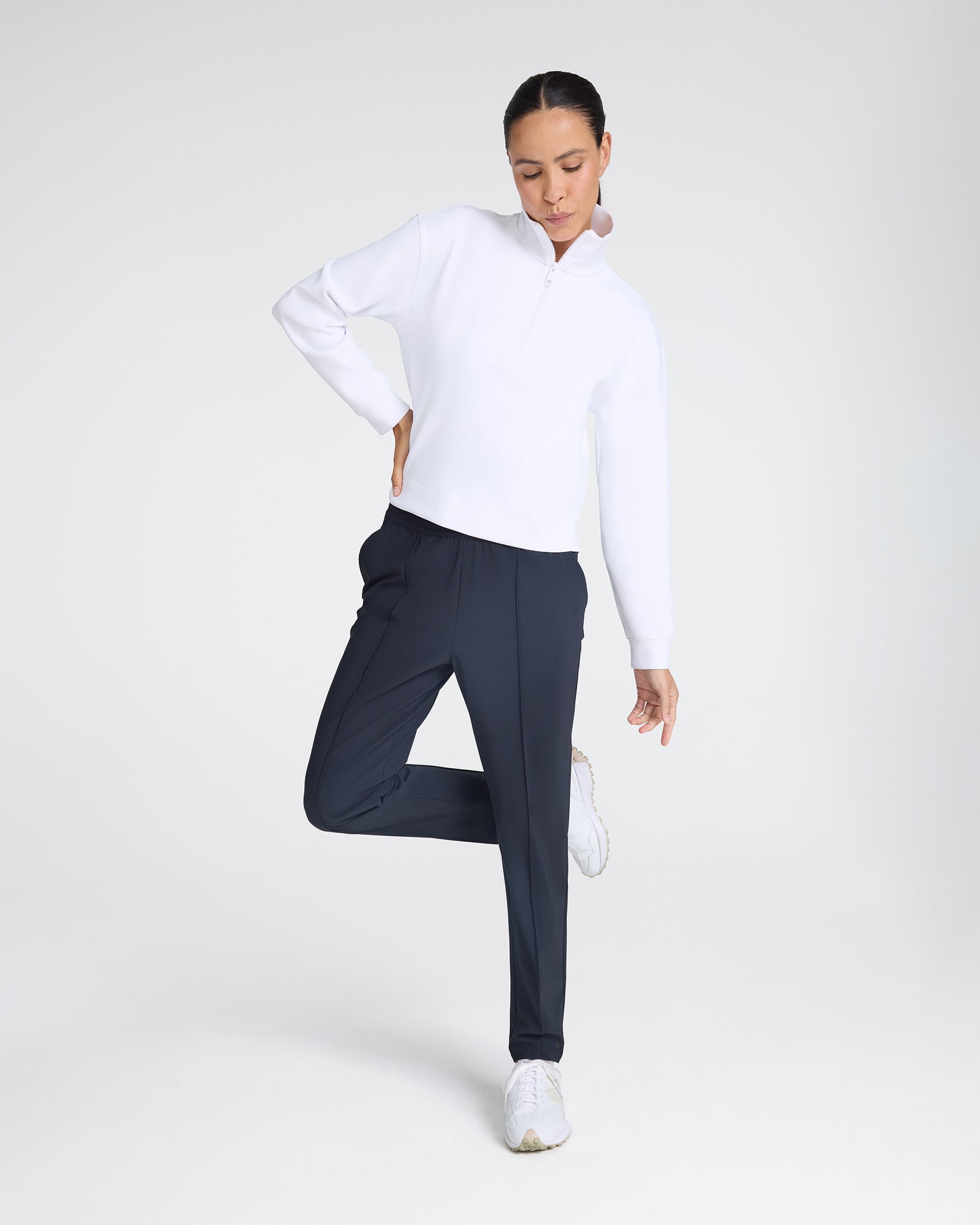At Ease Quarterzip - White – Bad Birdie