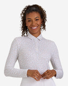 Long Sleeve Polo - Dancing Lilies