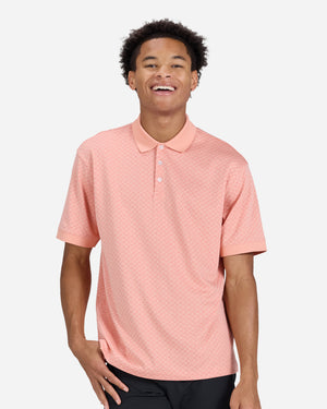 Melon Jacquard Polo