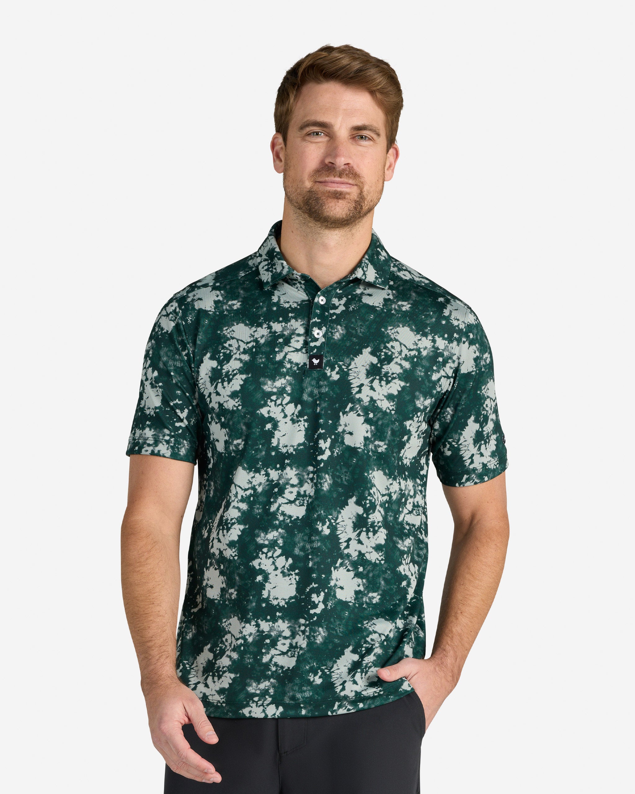 Tech Pique - Marbled Hazard-Men's Polo-Bad Birdie