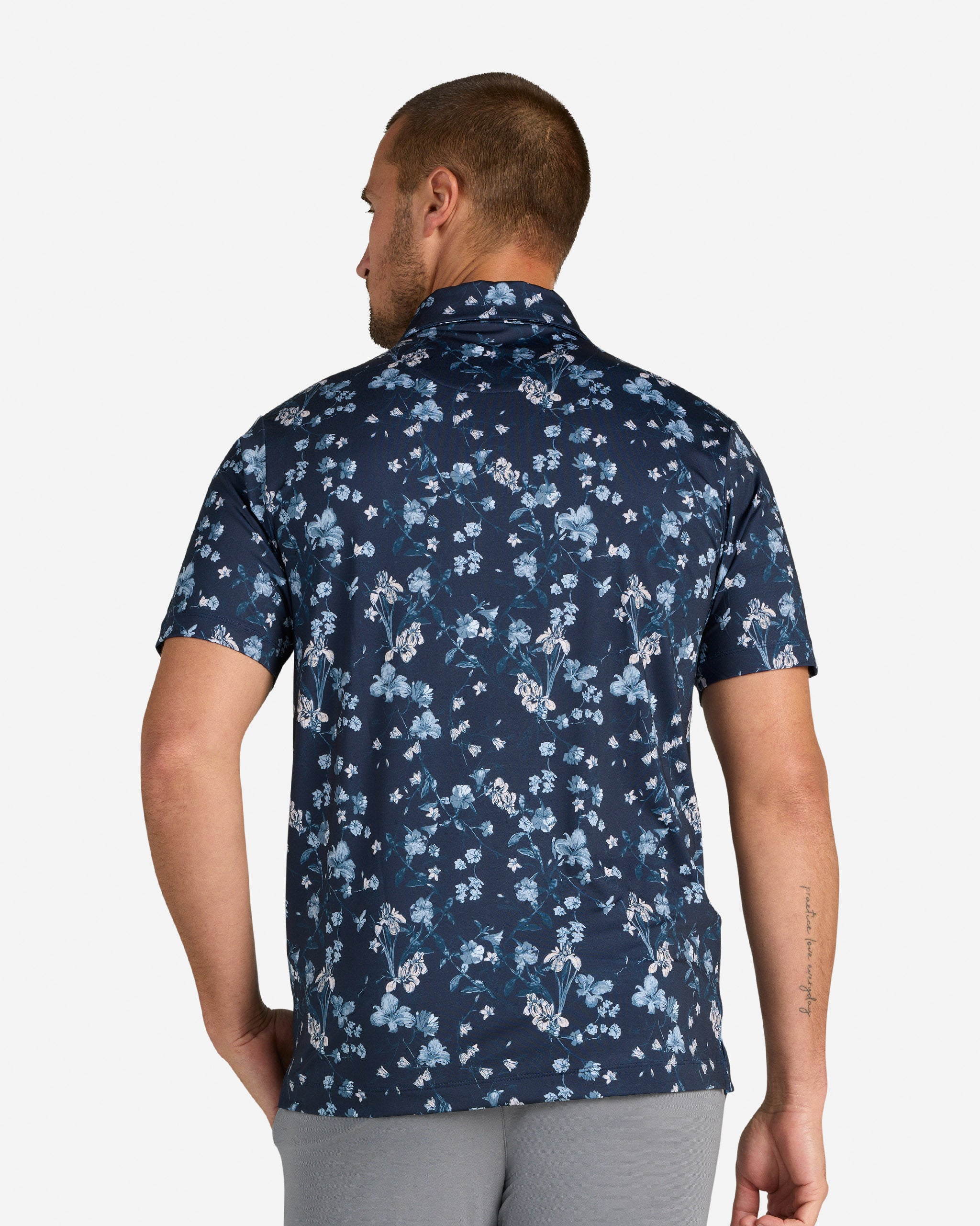 Midnight Garden-Men's Polo-Bad Birdie