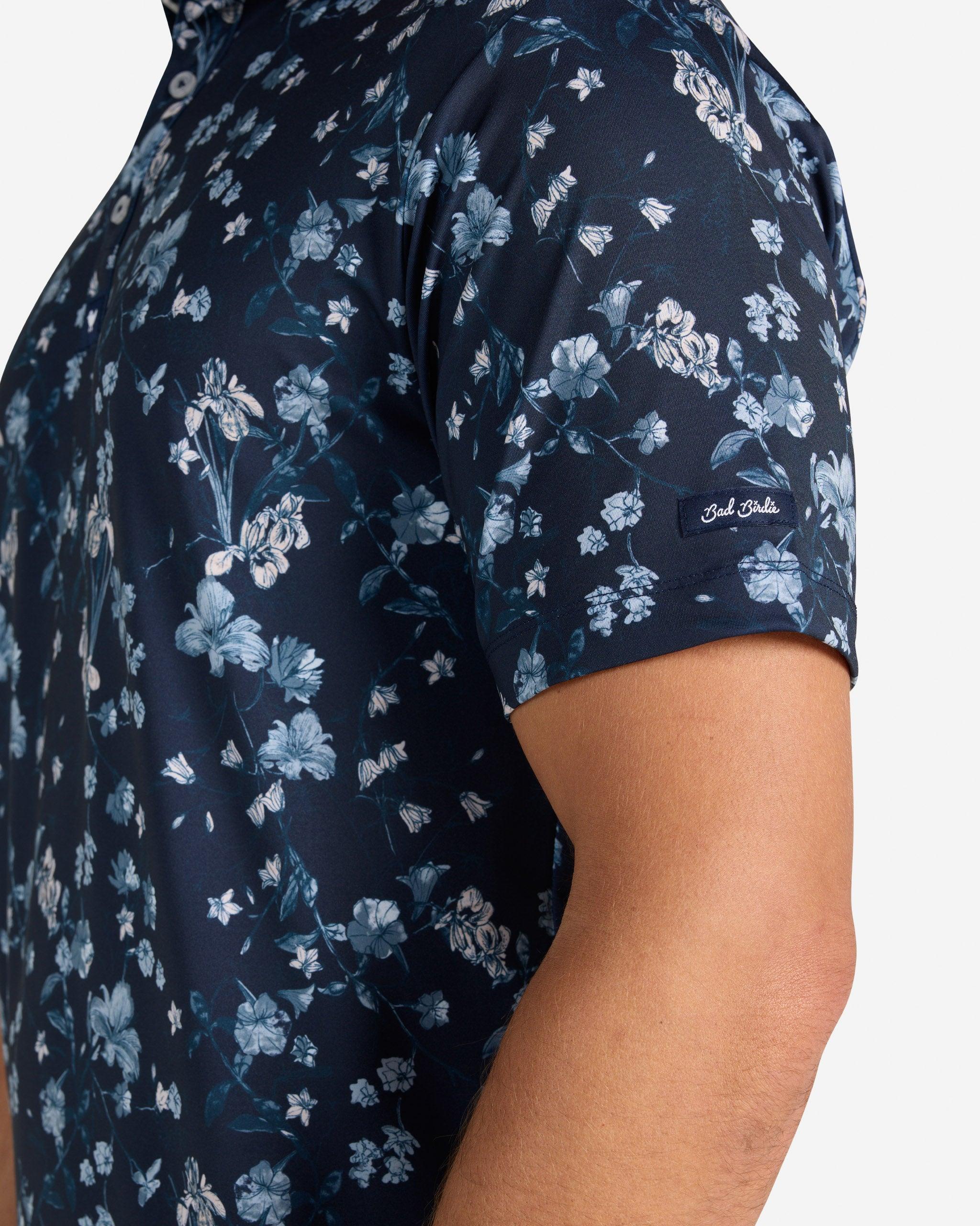 Midnight Garden-Men's Polo-Bad Birdie
