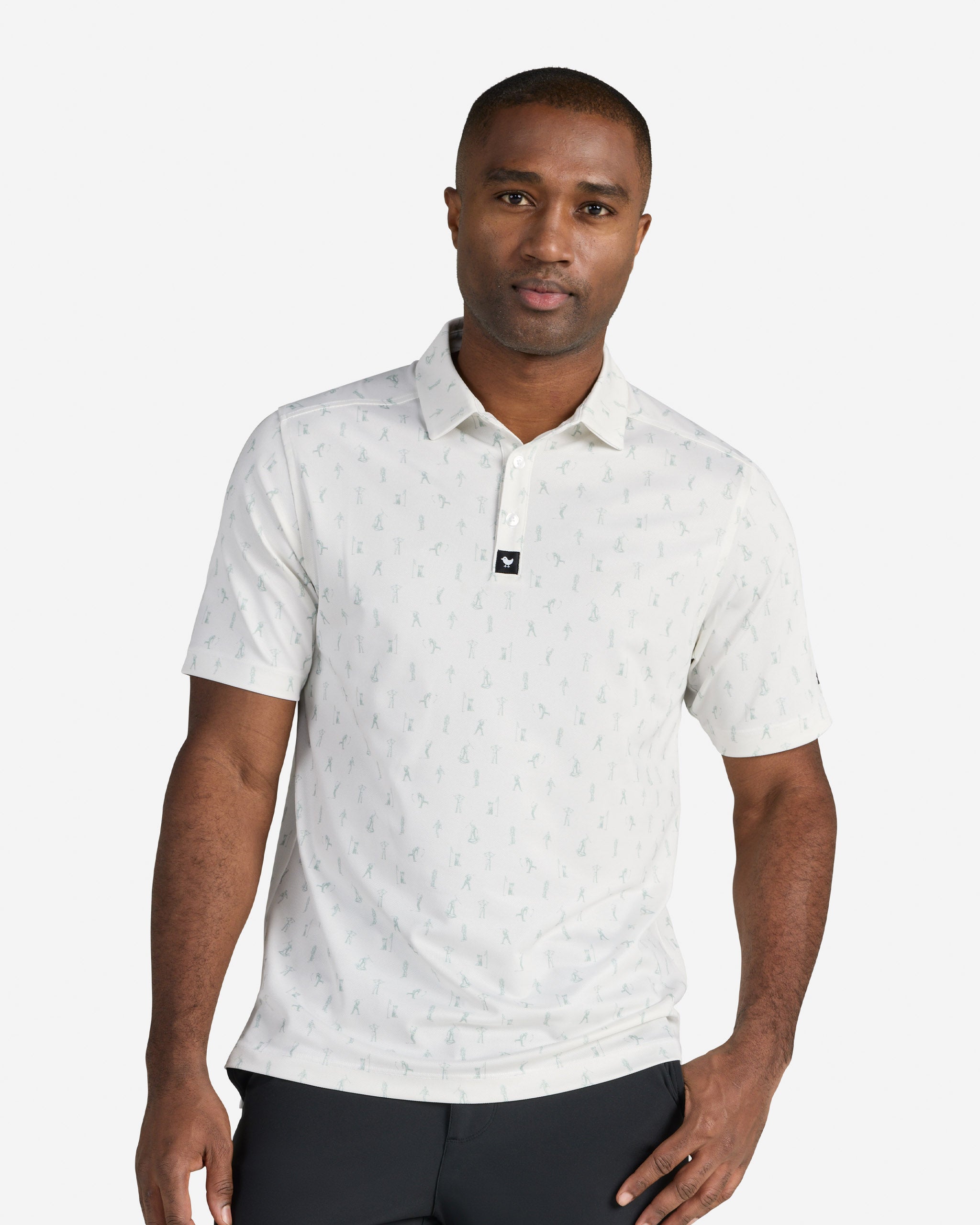 Tech Pique - Range Monster - Cream-Men's Polo-Bad Birdie
