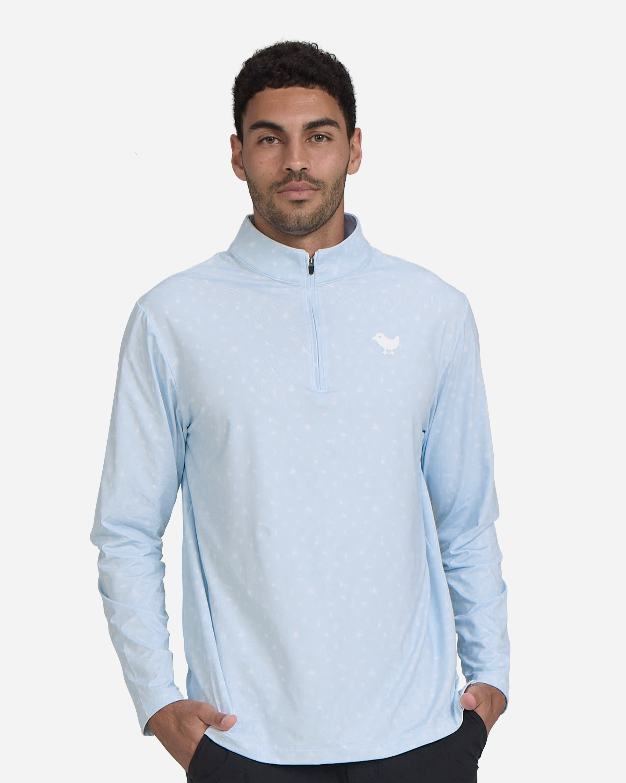 Sights & Rounds Light Blue Quarterzip - Bad Birdie