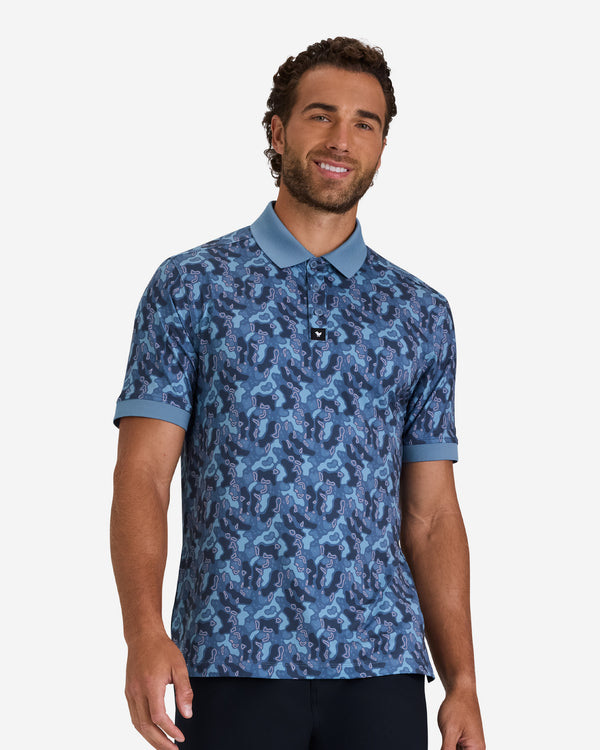 Ridge - Topographic Triumph-Men's Polo-Bad Birdie