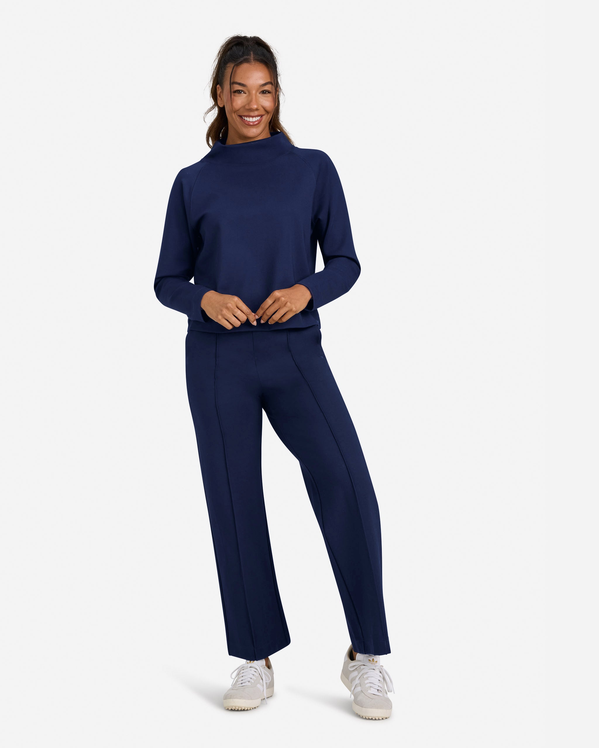 Women's Tour Mock Neck - Dark Navy – Bad Birdie