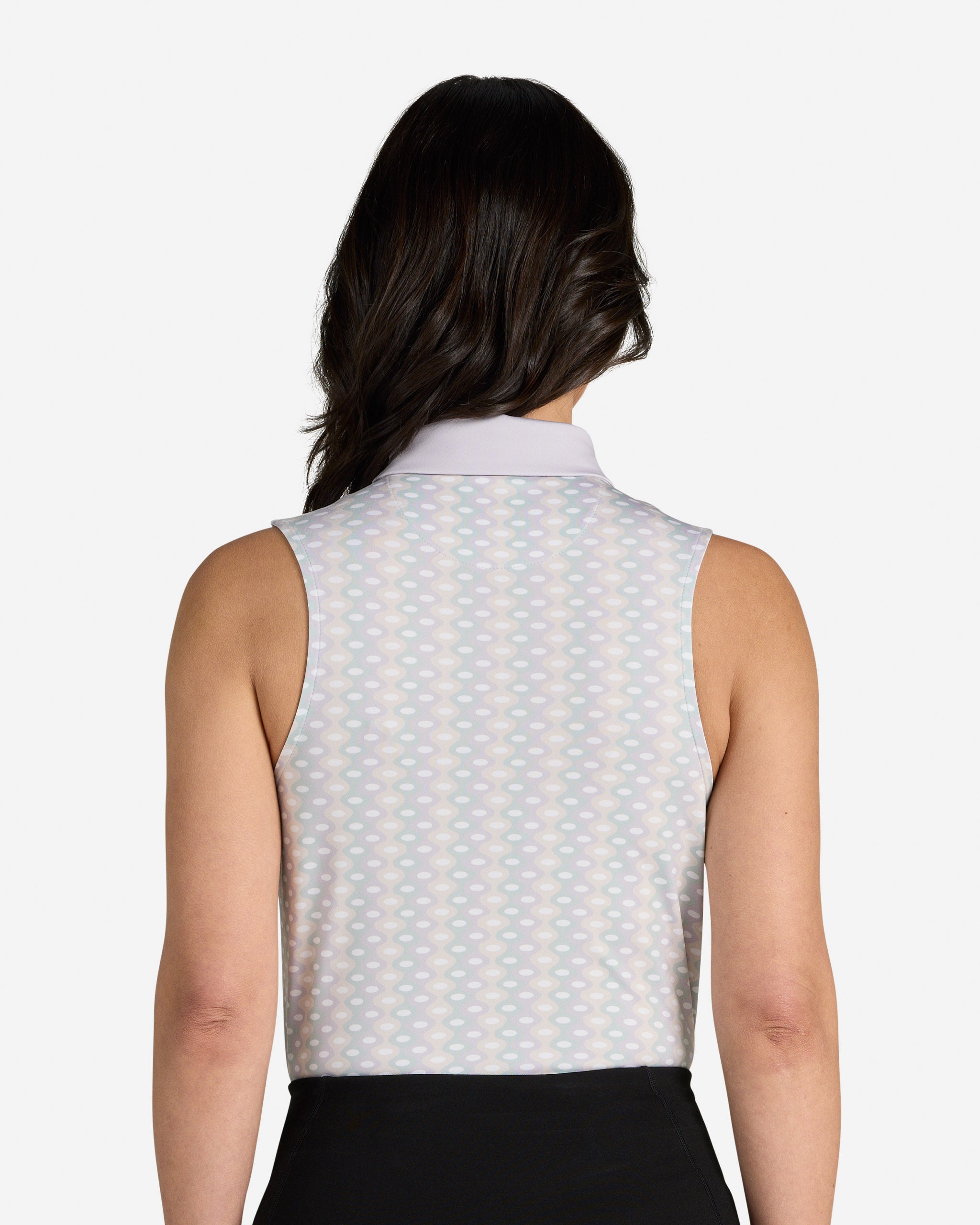 Warped Grooves - Thistle-Sleeveless Performance Polo-Bad Birdie