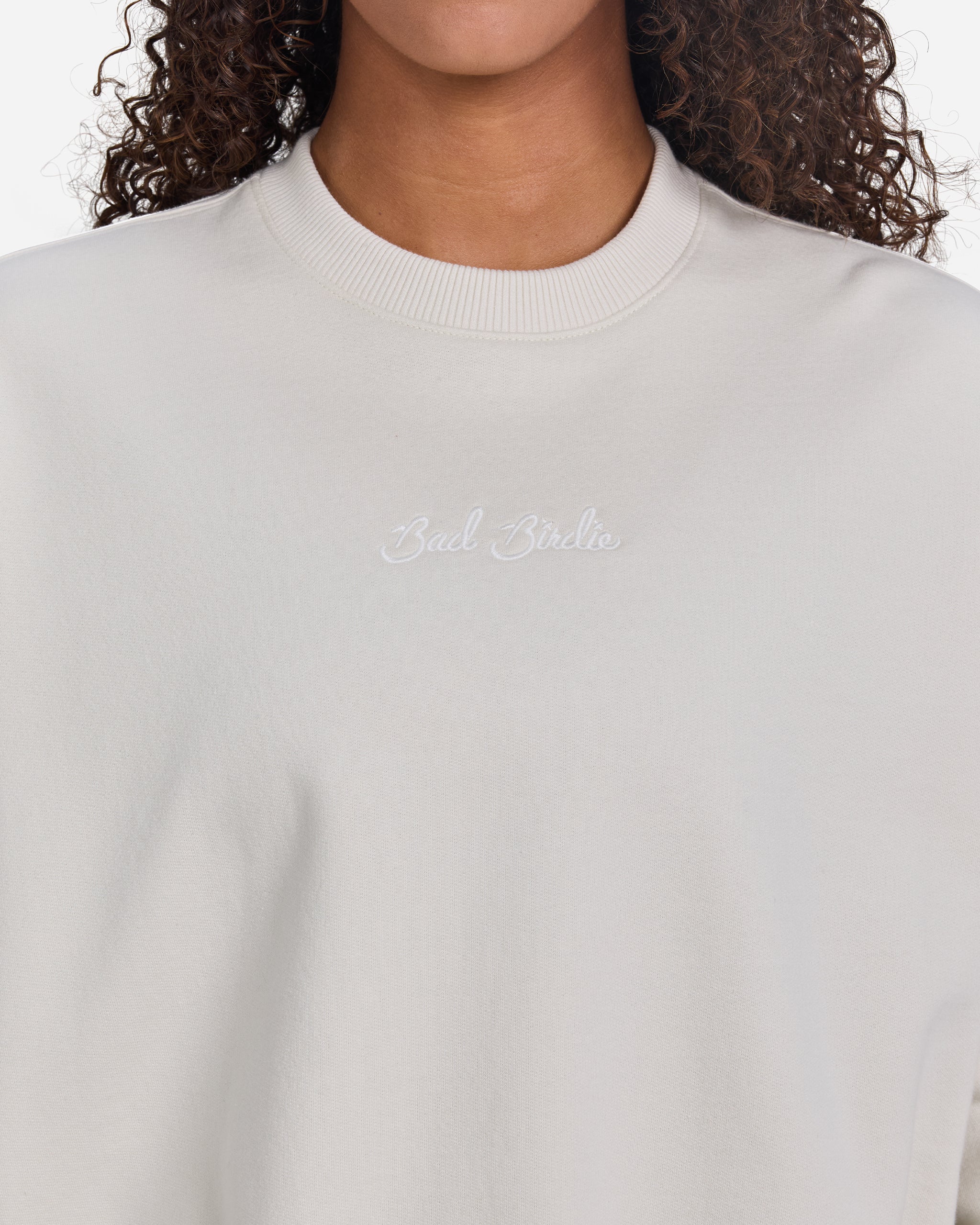 Women's Crew Sweatshirt - White Onyx - Bad Birdie