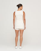 Women's High Slit Tunic - Whisper White - Bad Birdie