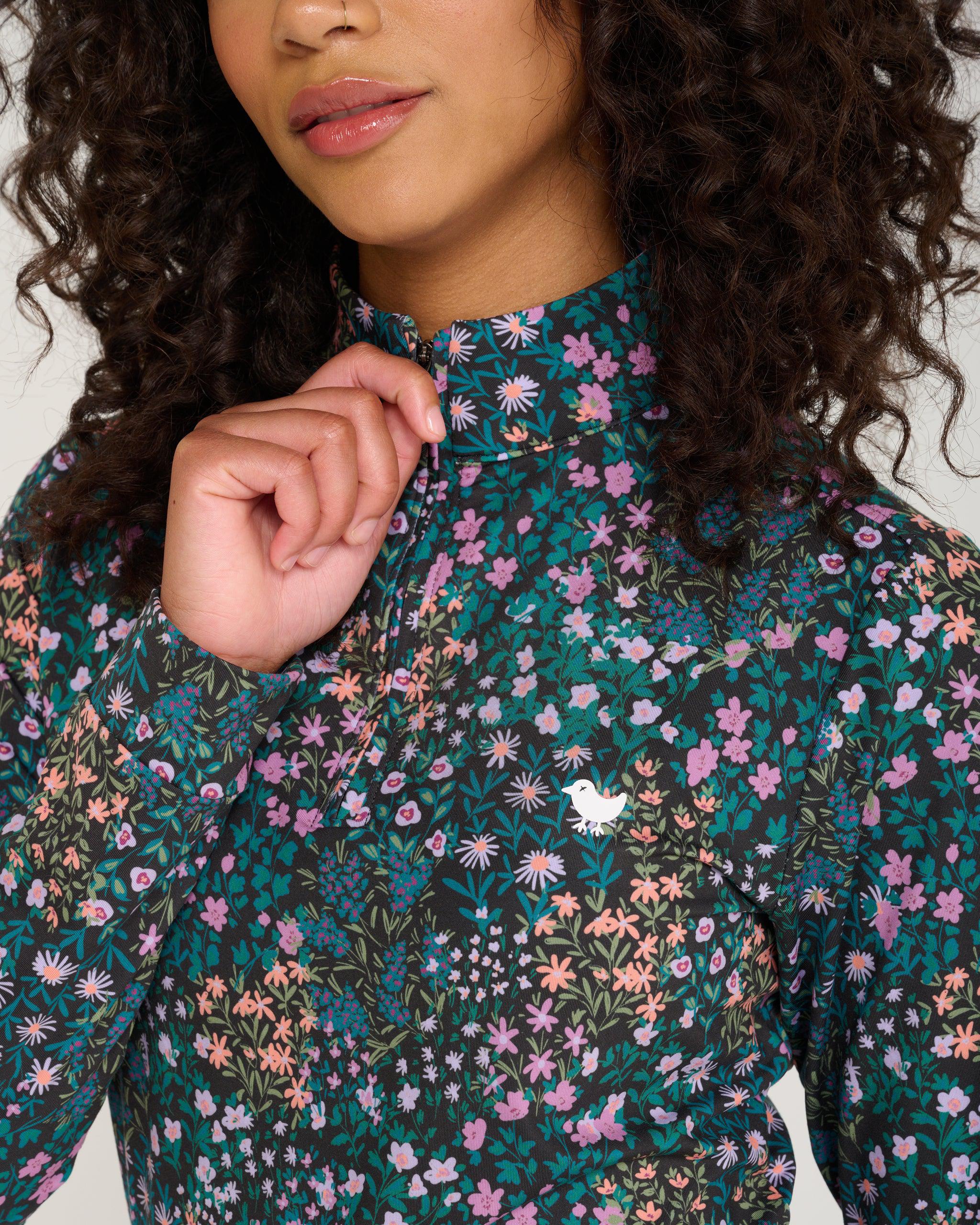 Women's Quarterzip - Super Duper Bloom – Bad Birdie