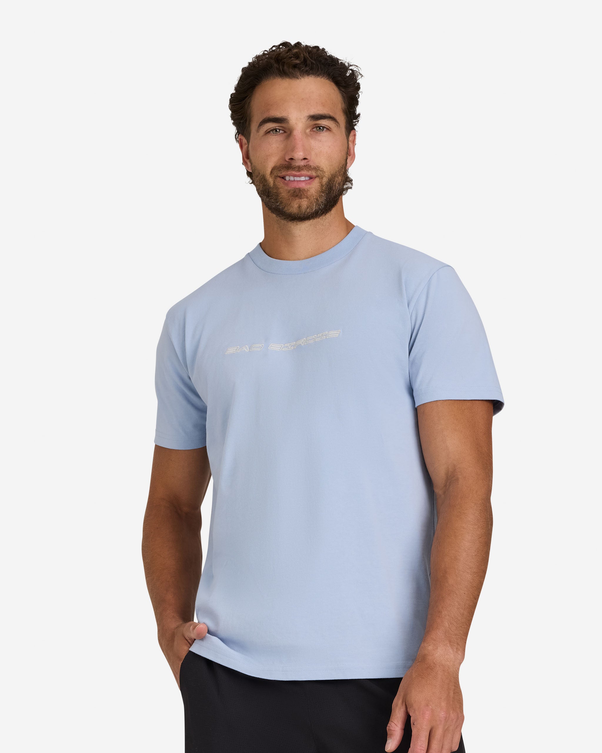 Birdie Blur Tee - Blue Blizzard-Men's T-Shirt-Bad Birdie