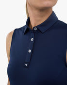 Dark Navy Sleeveless-Women's Core Performance Polo - Bad Birdie