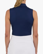 Dark Navy Sleeveless-Women's Core Performance Polo - Bad Birdie