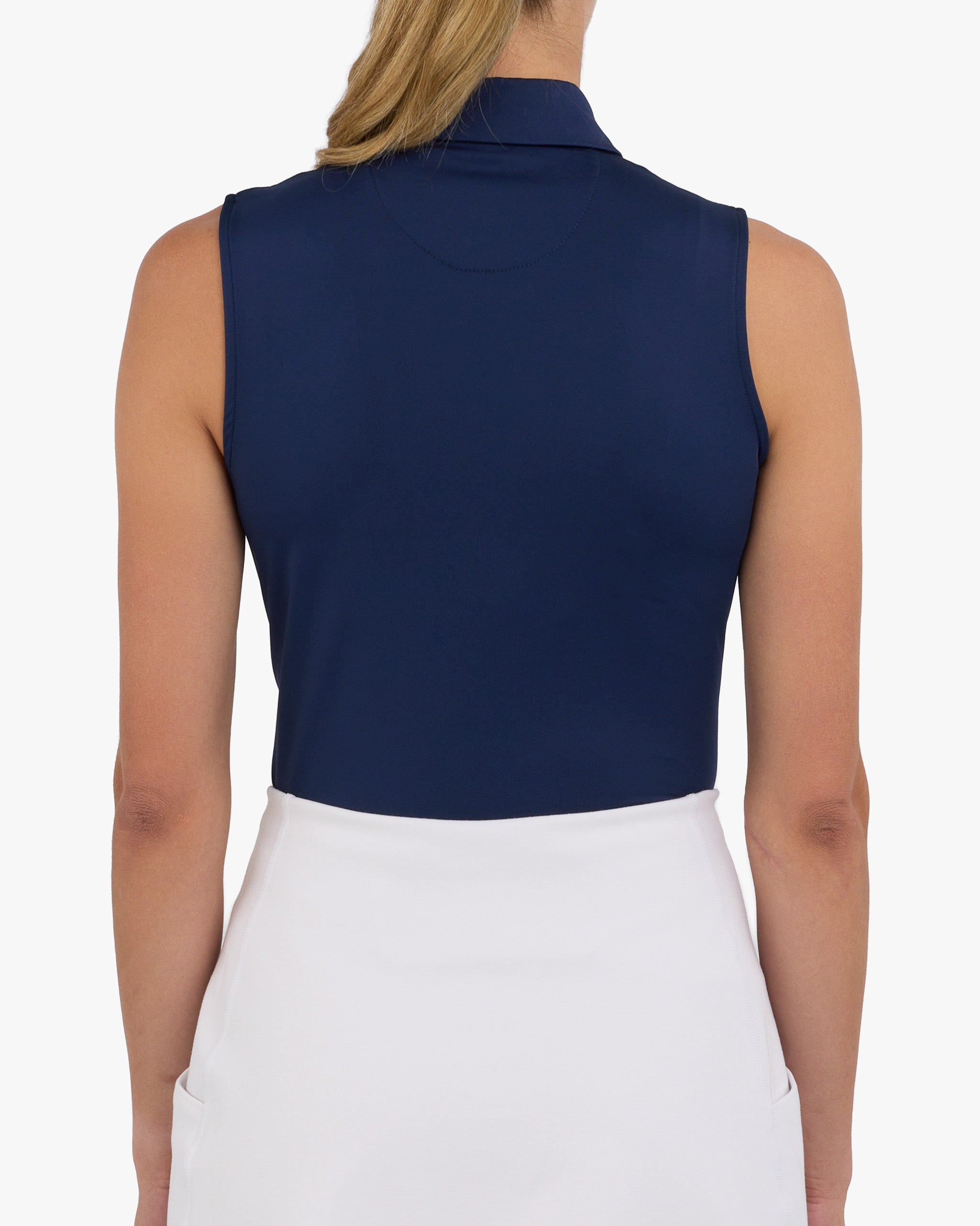 Dark Navy Sleeveless-Women's Core Performance Polo - Bad Birdie