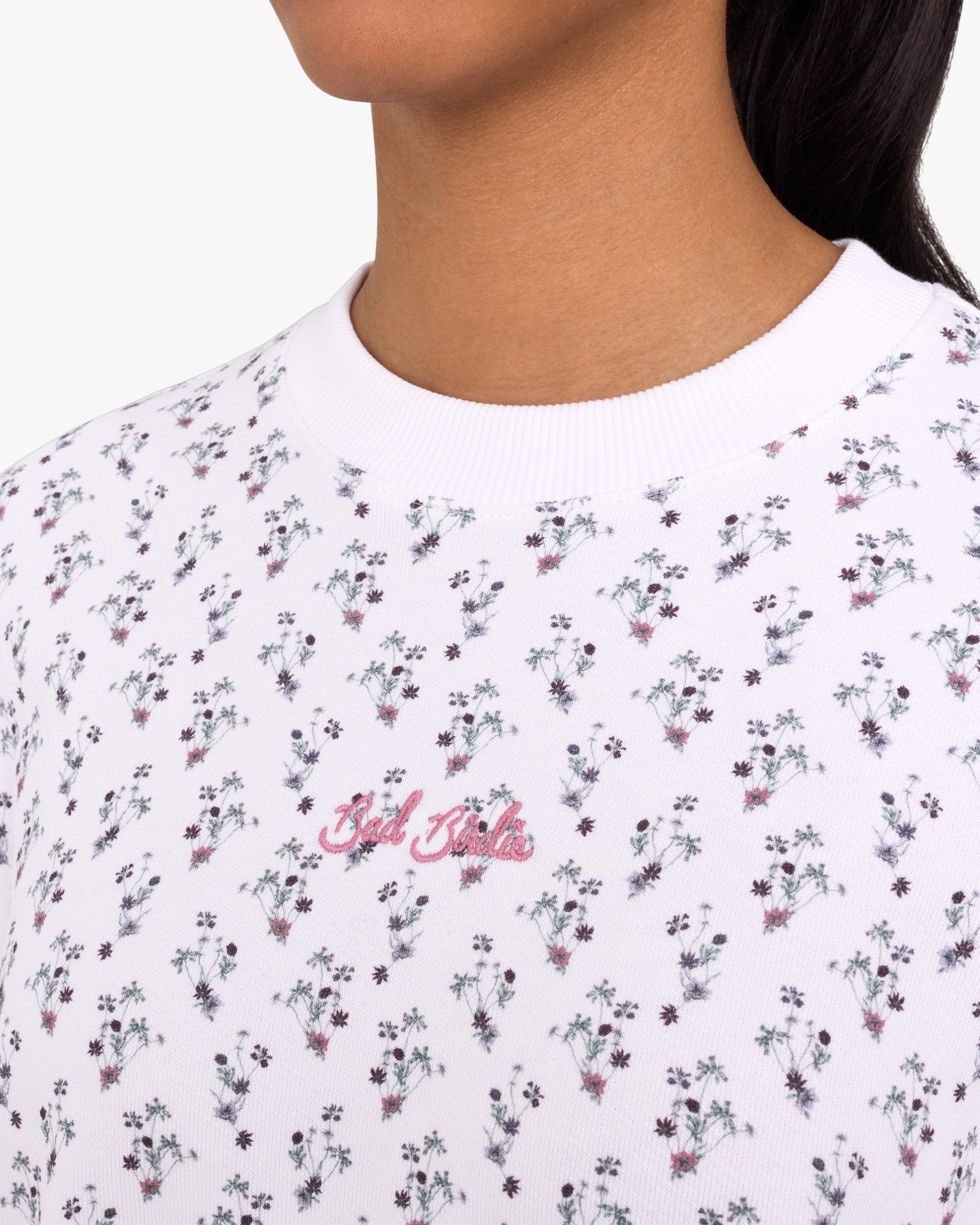 French Terry Crewneck - Petunia Junkie-Women's Crewneck - Bad Birdie