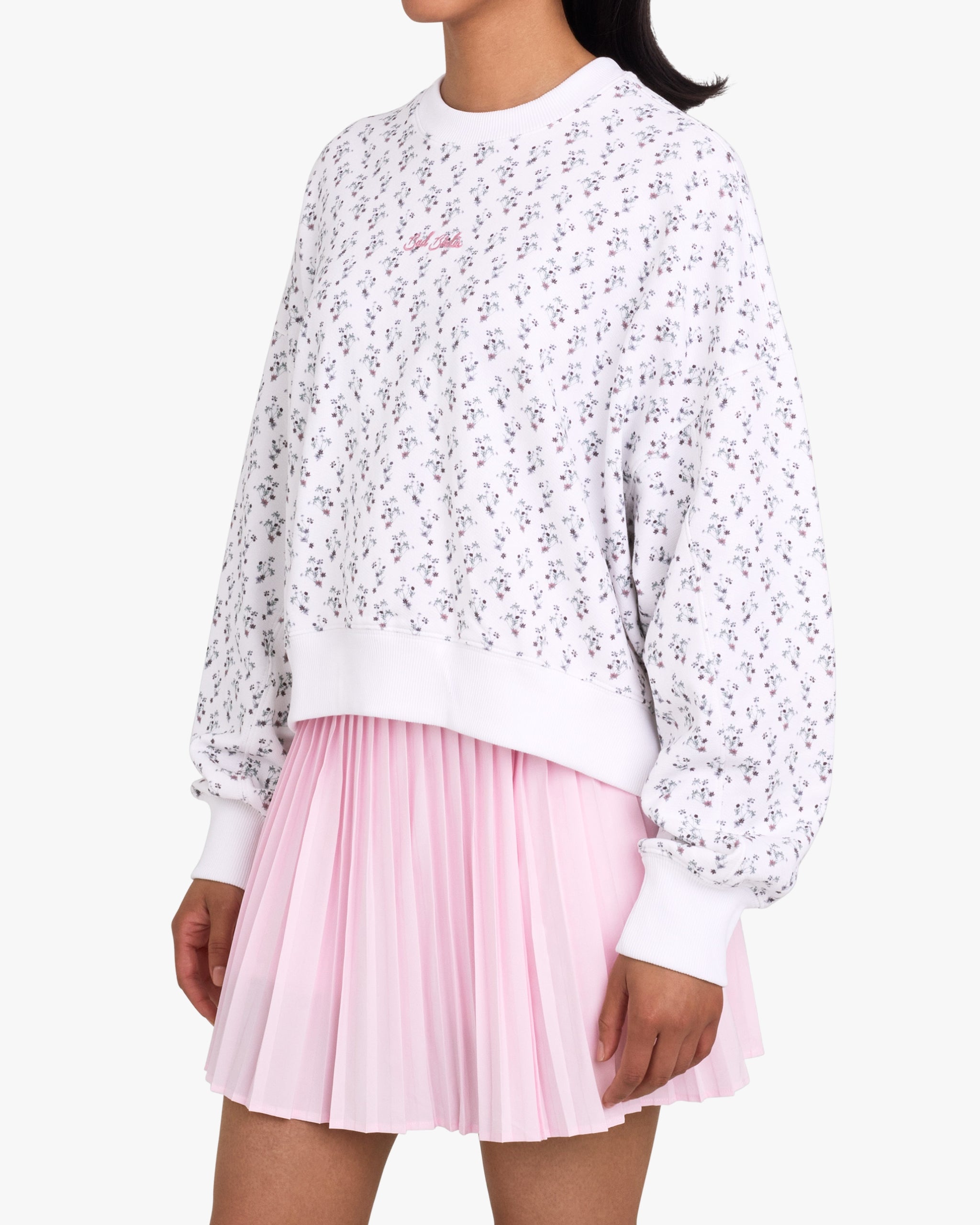 French Terry Crewneck - Petunia Junkie-Women's Crewneck - Bad Birdie