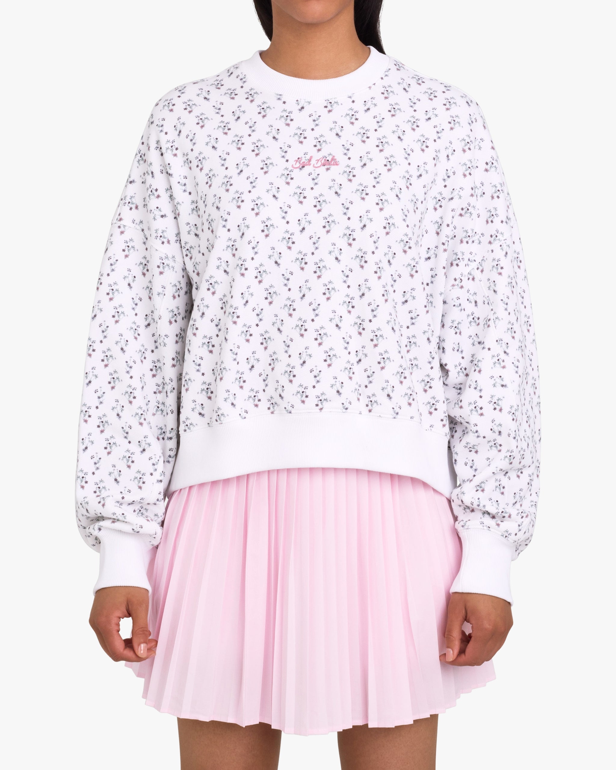 French Terry Crewneck - Petunia Junkie-Women's Crewneck - Bad Birdie