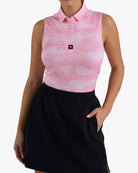 Frostbite - Frosty Petal Sleeveless-Women's Core Performance Polo - Bad Birdie