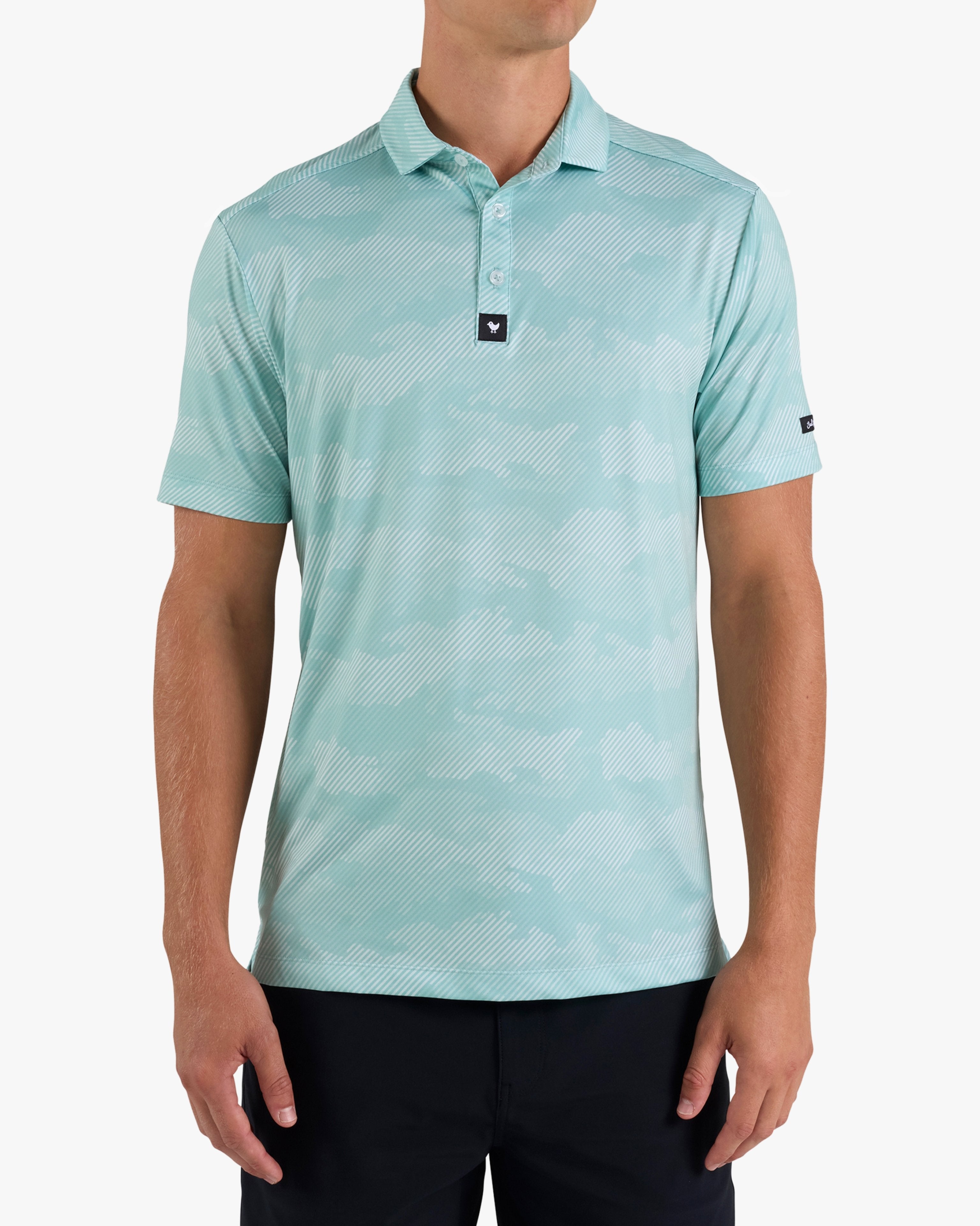 Frostbite - Pale Blue-Core Performance Polo - Bad Birdie