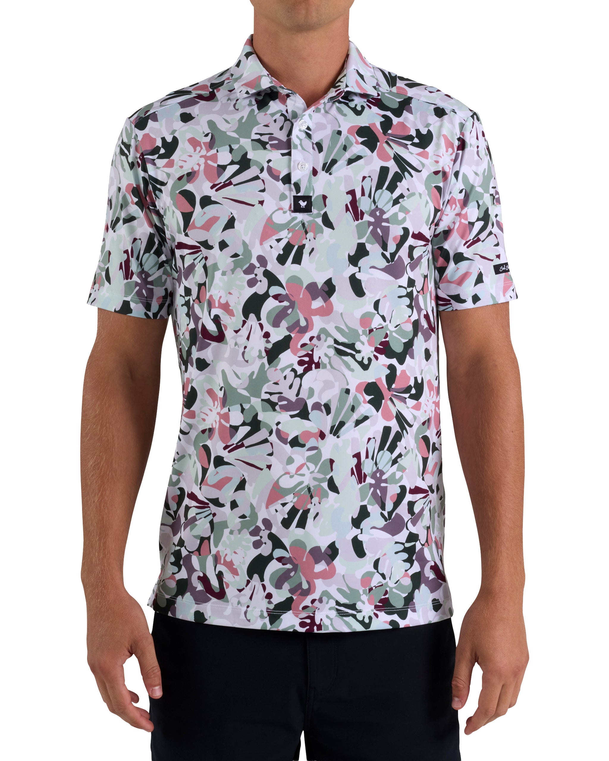 In Bloom - Pale Blue-Core Performance Polo - Bad Birdie