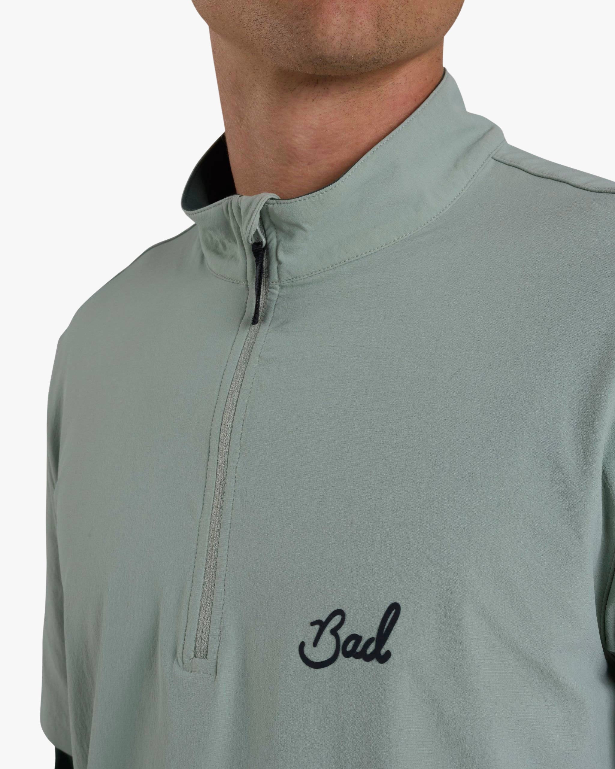 Mechanism Quarterzip - Washed Sage-Mechanism Quarterzip - Bad Birdie