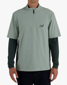 Mechanism Quarterzip - Washed Sage-Mechanism Quarterzip - Bad Birdie