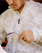 Mechanism Quarterzip - White Camo-Men's Quarterzip-Bad Birdie-with-Micah-Morris