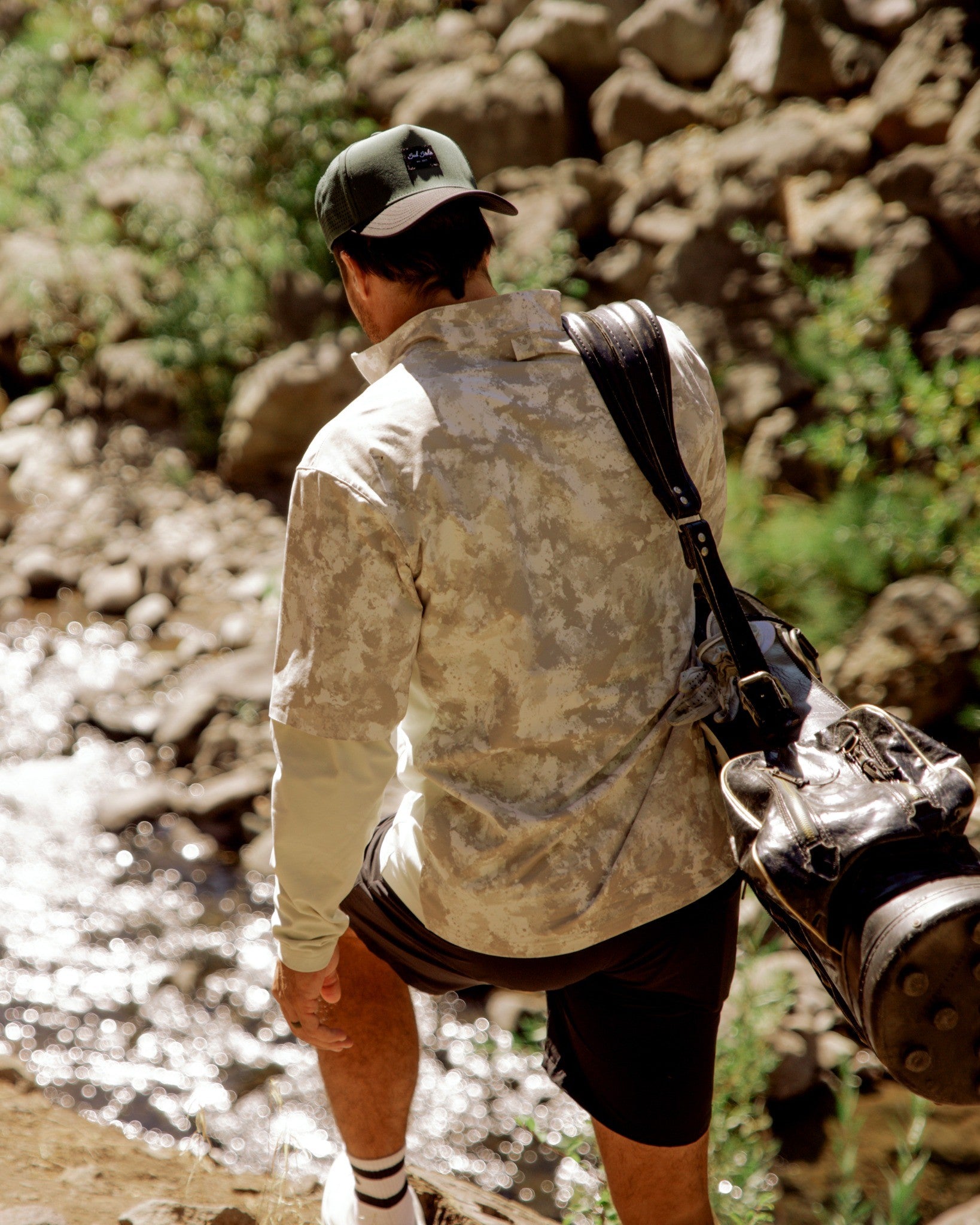 Mechanism Quarterzip - White Camo-Men's Quarterzip-Bad Birdie-with-Micah-Morris